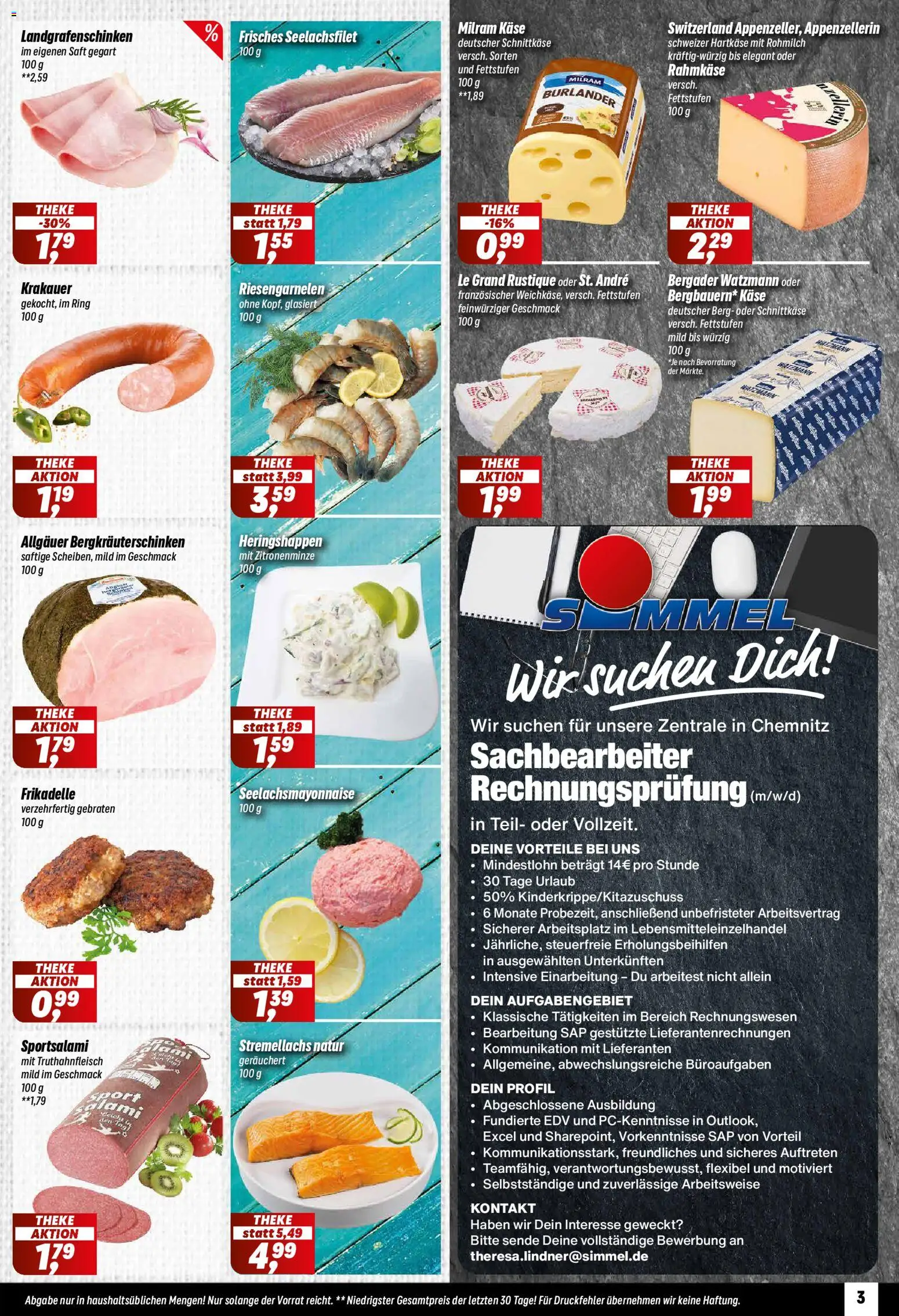 Simmel Prospekt 	 – gültig ab 16.03.2026 | Seite: 3 | Produkte: Käse, Theke, Milram, Saft
