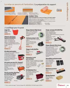 Gedimat - Prévisualisation de Gedimat Sols & murs intérieurs valide à partir de 14.03.2025 | Page: 101 | Produits: Poids, Peigne, Rouleau, Table