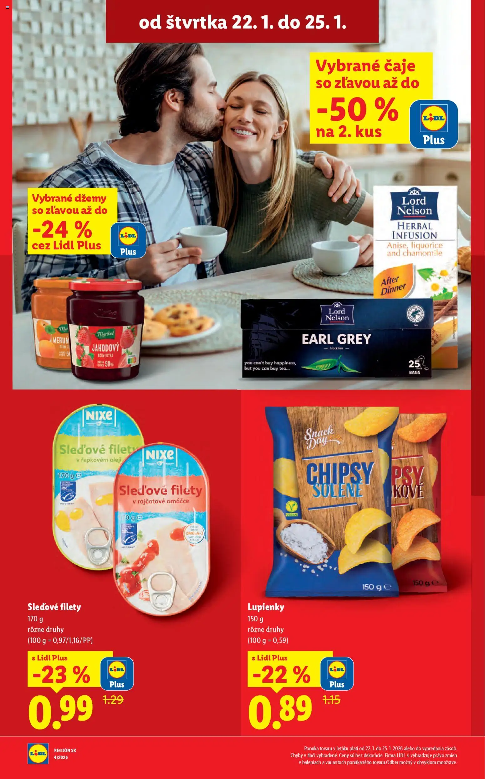 Nové Lidl akcie – leták je platný od 19.01.2026 | Strana: 74 | Produkty: Chipsy