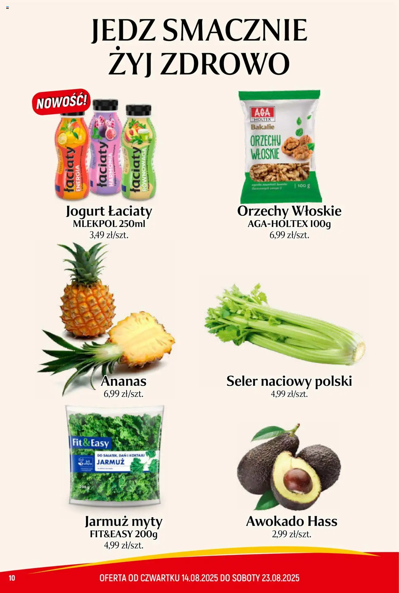 Piotruś Pan Gazetka od 14.08.2025 | Strona: 10 | Produkty: Orzechy włoskie, Jogurt, Orzechy, Awokado