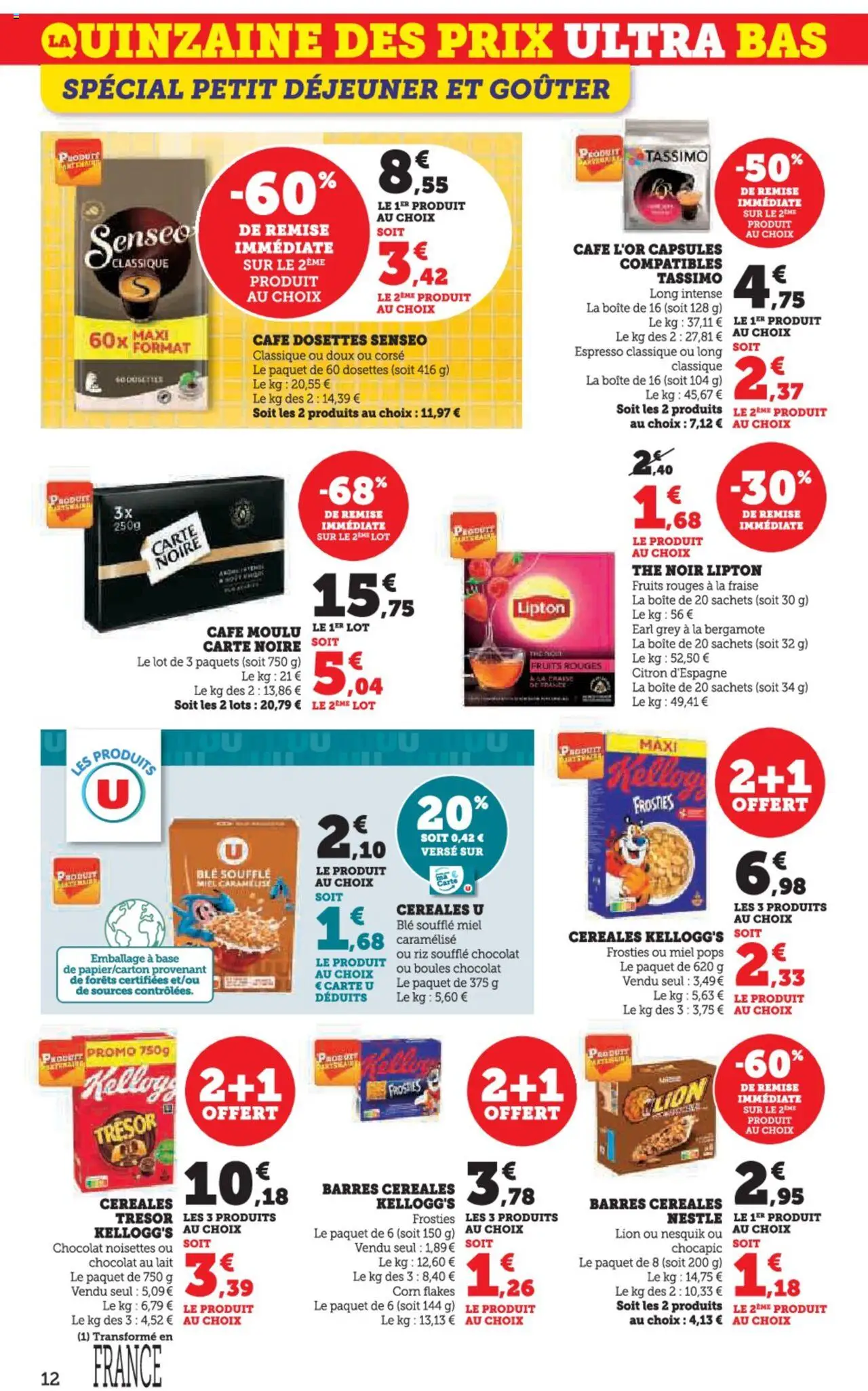  | Page: 12 | Produits: Tassimo, Bergamote, Miel, Céréales