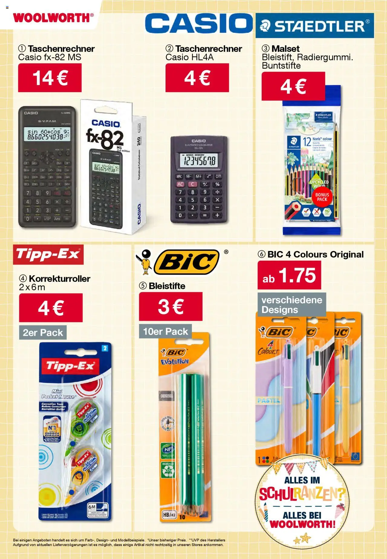 Woolworth Alles für den Schulstart gültig ab 22.08.2025 | Seite: 22 | Produkte: Taschenrechner