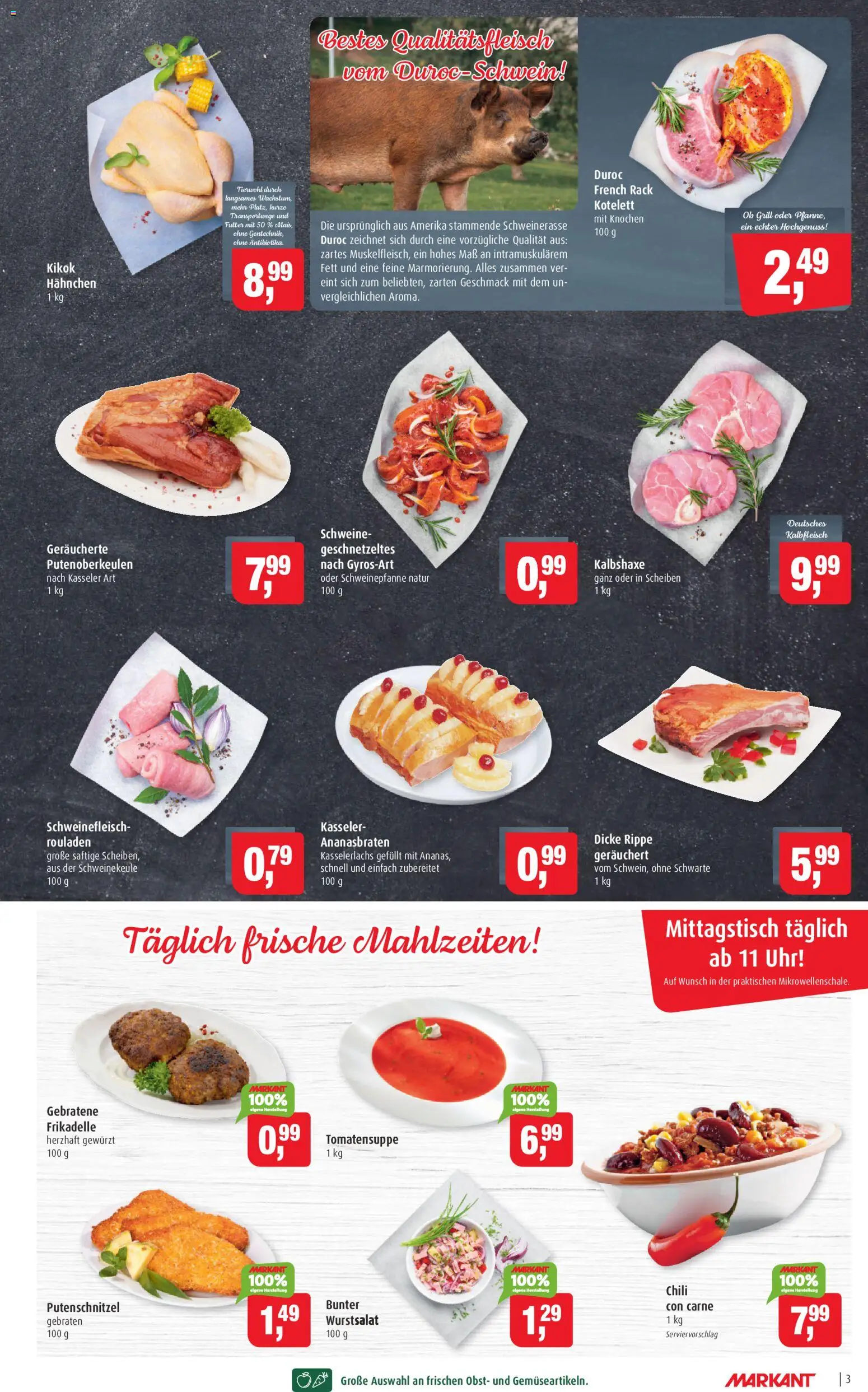 Markant Prospekt 	 – gültig ab 10.11.2025 | Seite: 3 | Produkte: Grill, Obst, Putenschnitzel, Uhr