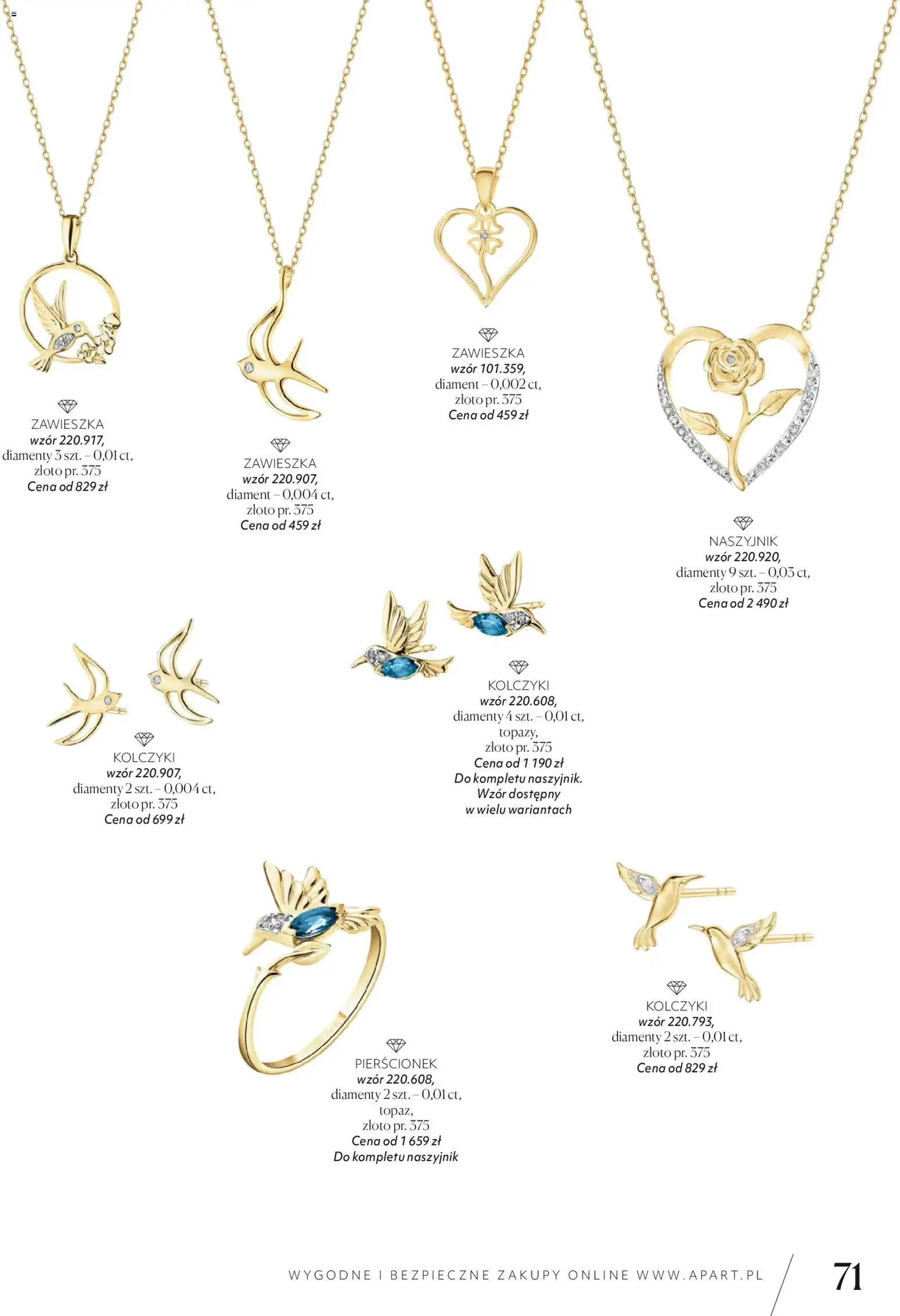 Apart promocje od 04.11.2025 | Strona: 73 | Produkty: Naszyjnik, Pierścionek