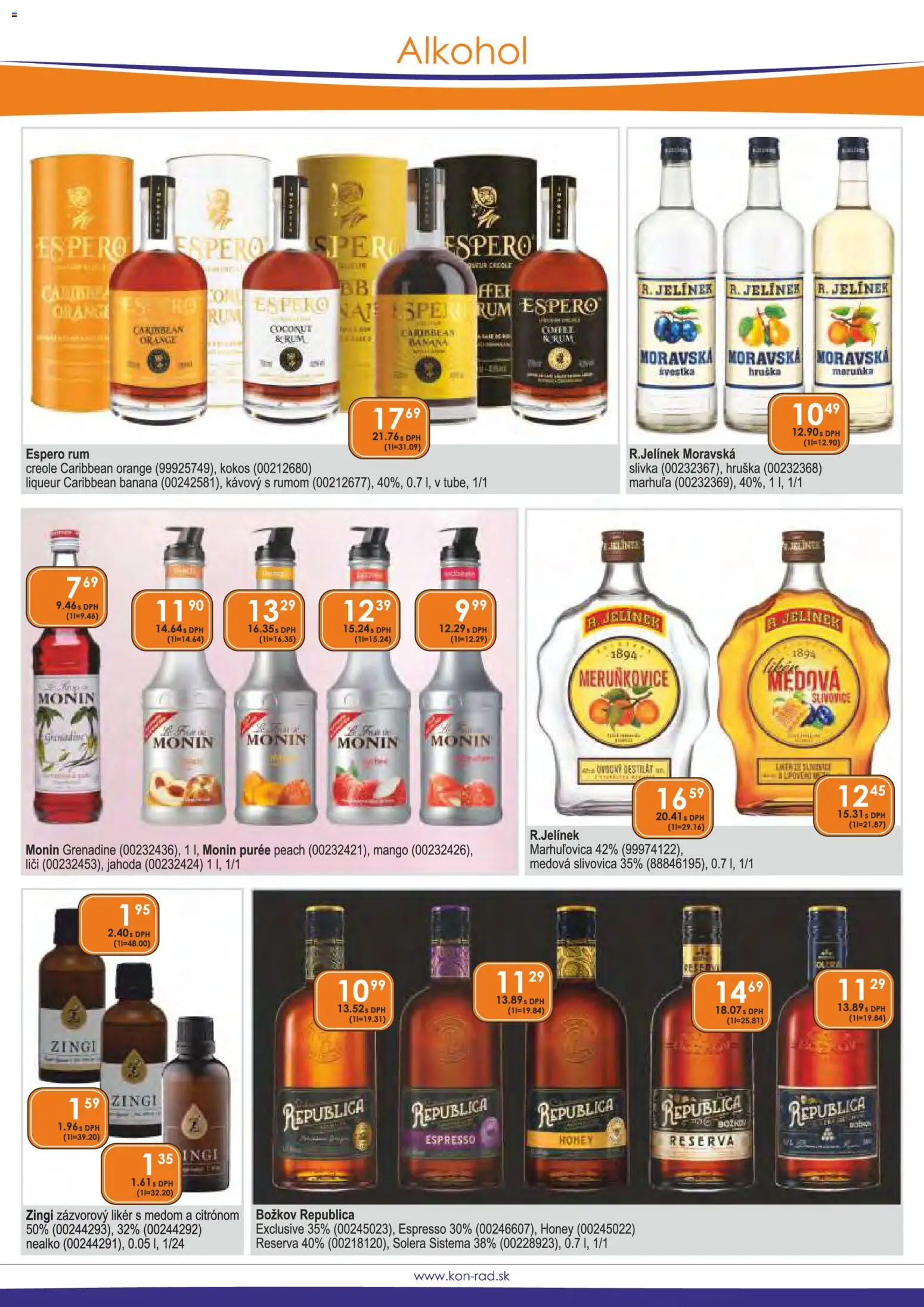 Nové KON - RAD akcie – leták je platný od 01.03.2026 | Strana: 13 | Produkty: Liči, Mango, Destilát, Rum
