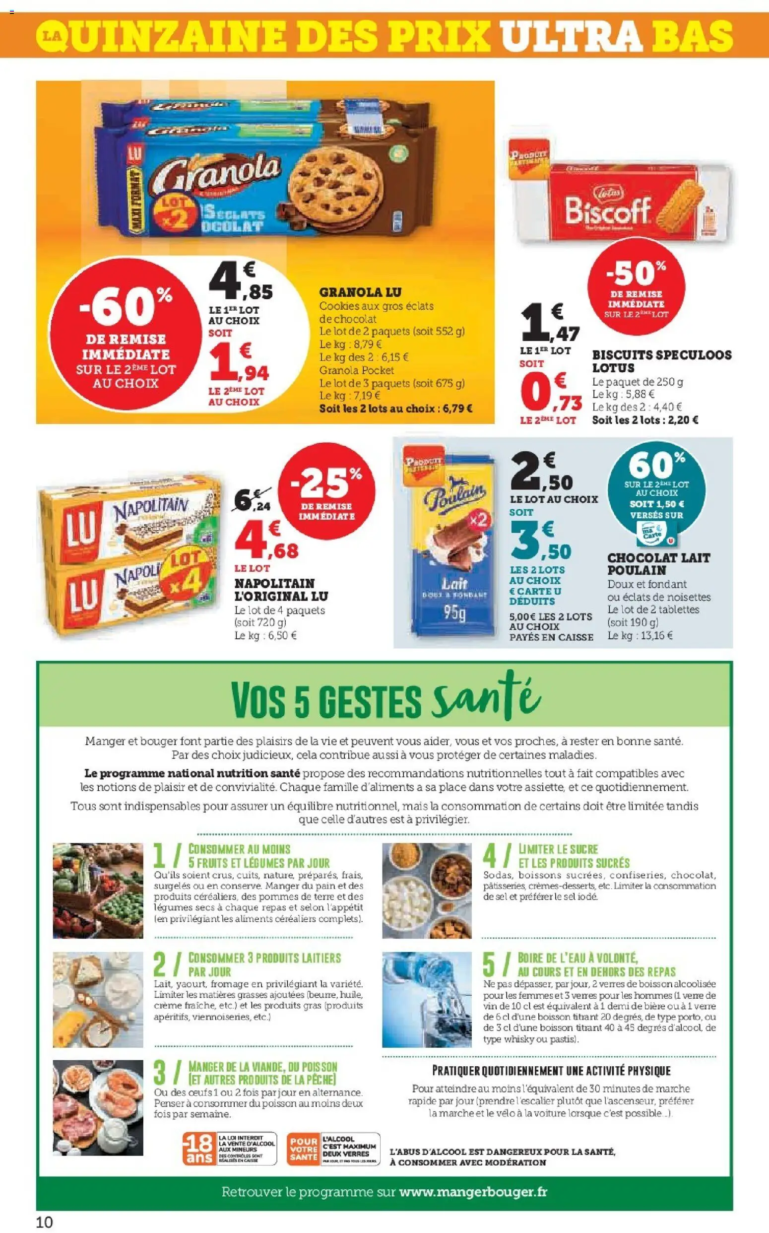 {H1} | Page: 10 | Produits: Sucre, Spéculoos, Bière, Granola