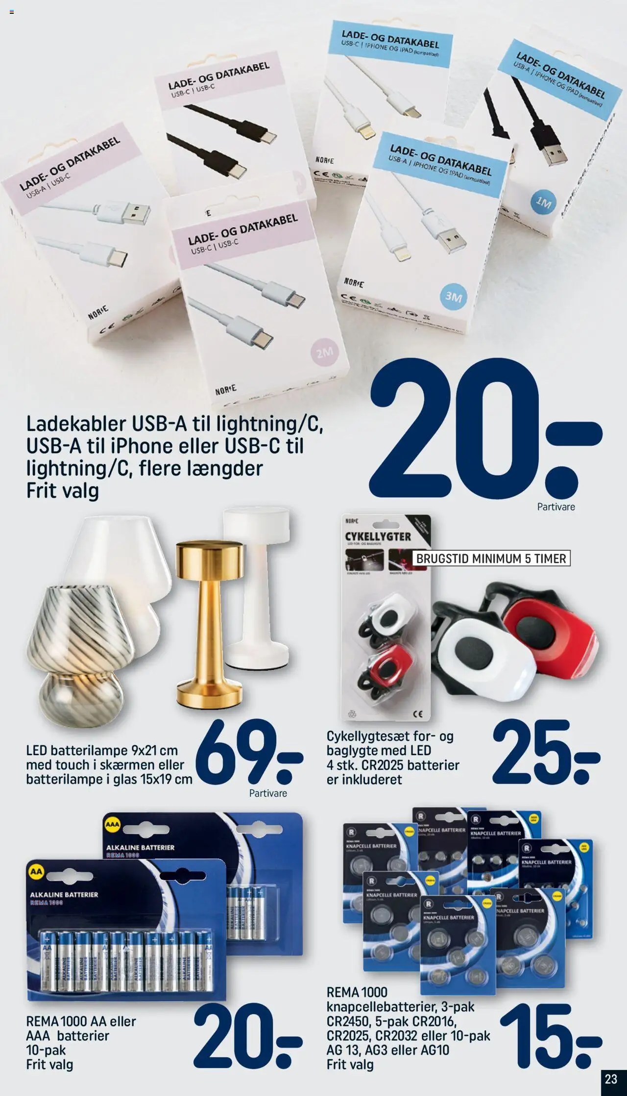 Rema 1000 tilbudsavis – gyldig fra 14.09.2025 | Side: 23 | Produkter: Batterier