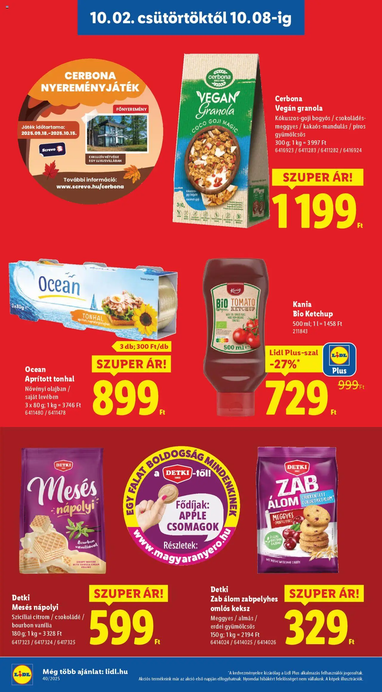 Lidl akciós ujság - amely érvényes a következő dátumtól: 02.10.2025 | Oldal: 14 | Termékek: Granola, Csokoládé, Vegán, Citrom