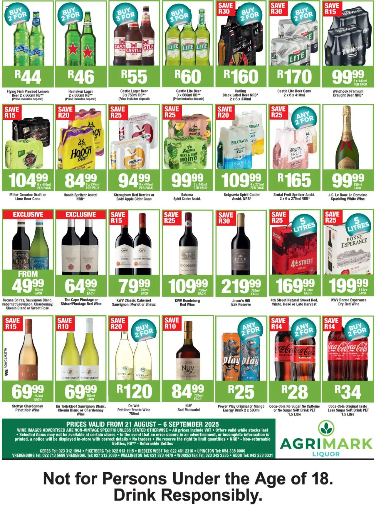 Agrimark Liquor August End Of Month Promotion │ valid from 21.08.2025 | Page: 2 | Products: Cider, Mango, Peach, Lime