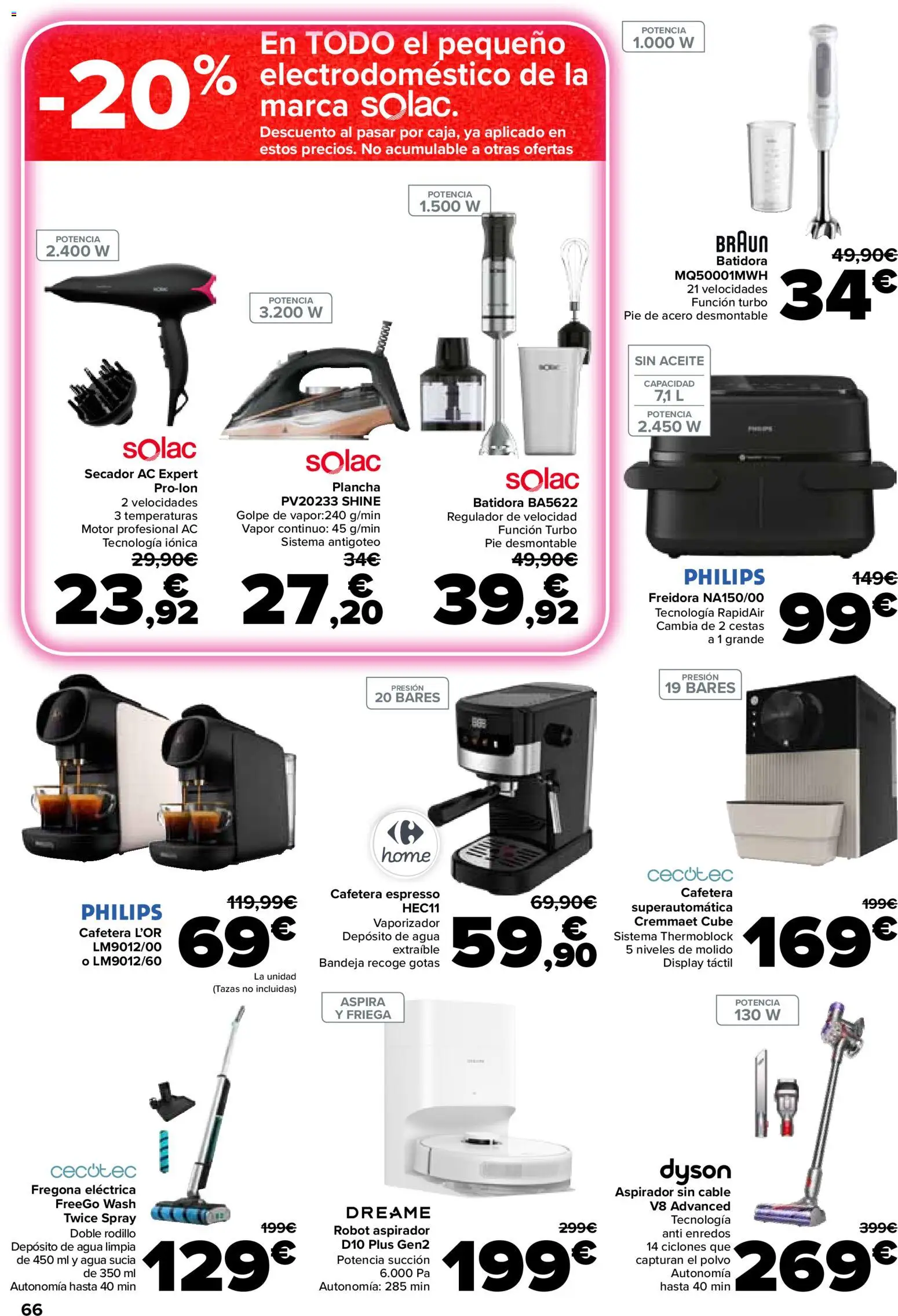 Carrefour folleto │ válido desde el 25.02.2026 | Página: 74 | Productos: Plancha, Batidora, Robot, Aspirador