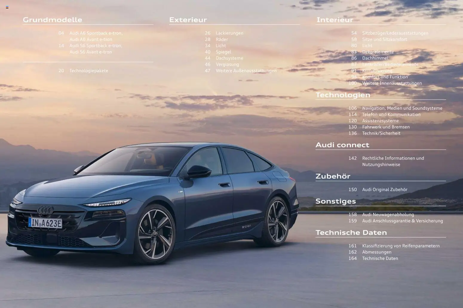 Audi  A6 e-tron – gültig ab 01.10.2025 | Seite: 3 | Produkte: Spiegel, Telefon