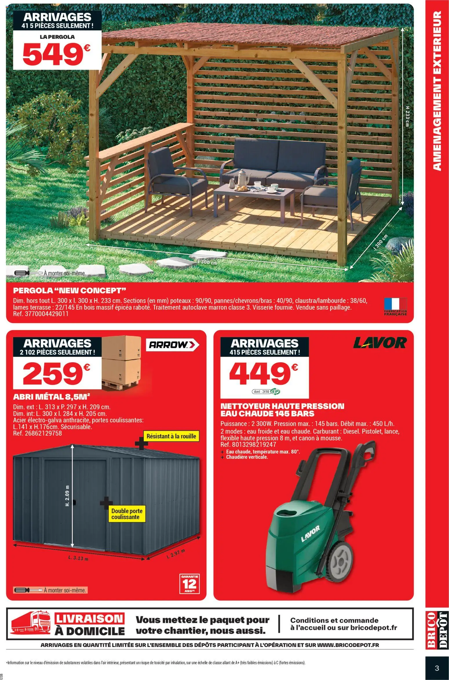 {H1} | Page: 3 | Produits: Nettoyeur haute pression, Porte, Pergola, Portes