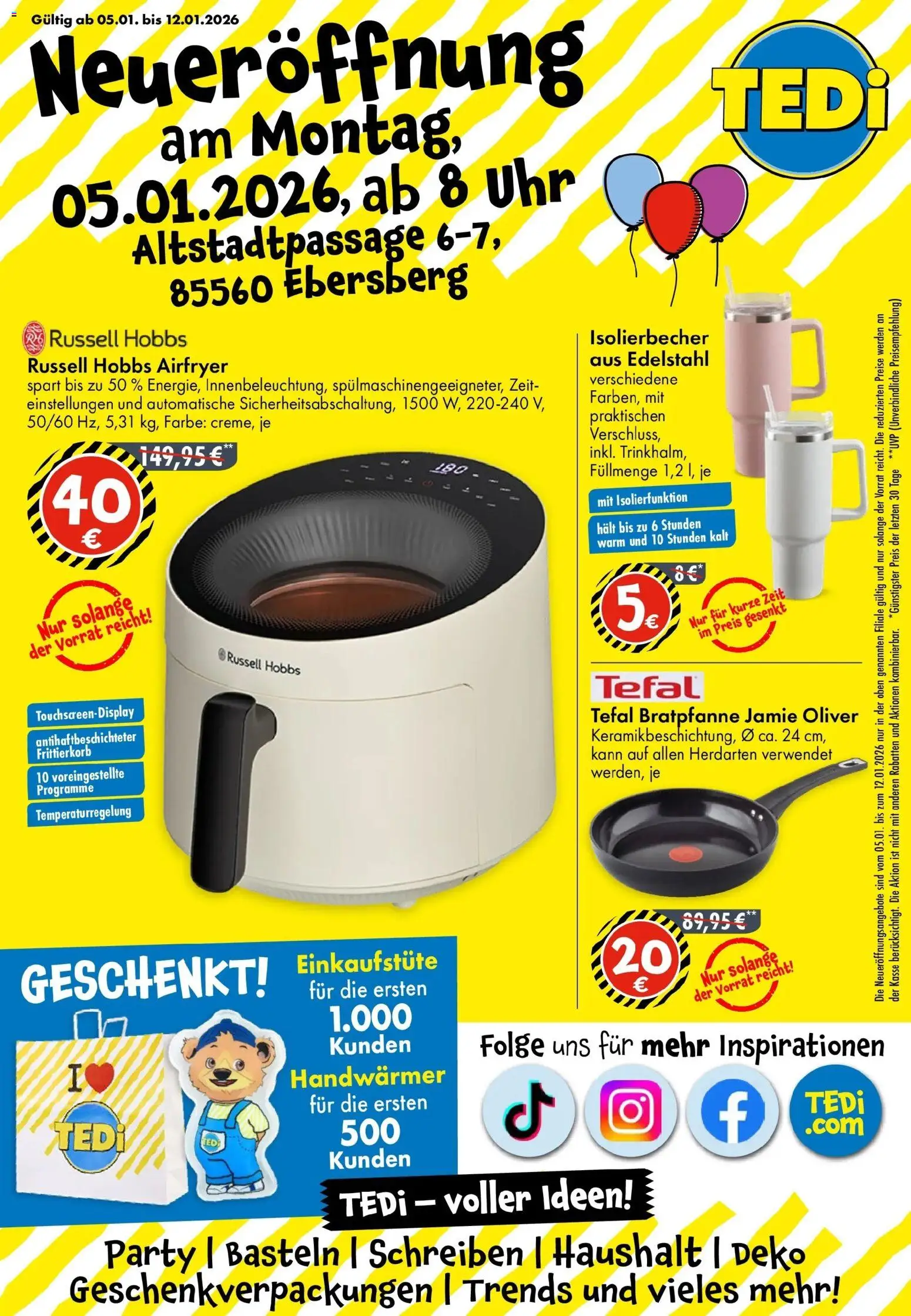 TEDi - TEDi Neueröffnung Ebersberg – gültig ab 05.01.2026 | Seite: 1 | Produkte: Uhr