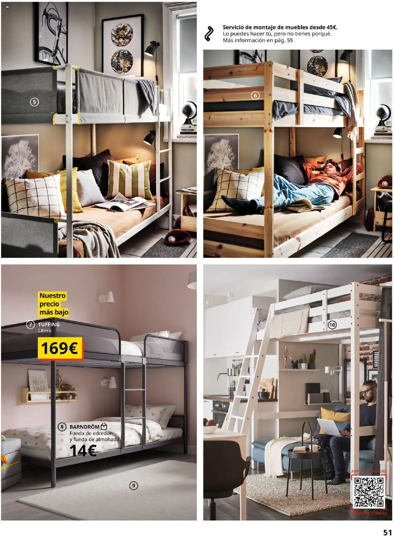 Catálogo IKEA Dormitorios │ válido desde el 04.02.2025 | Página: 51 | Productos: Edredón, Muebles, Funda, Almohada