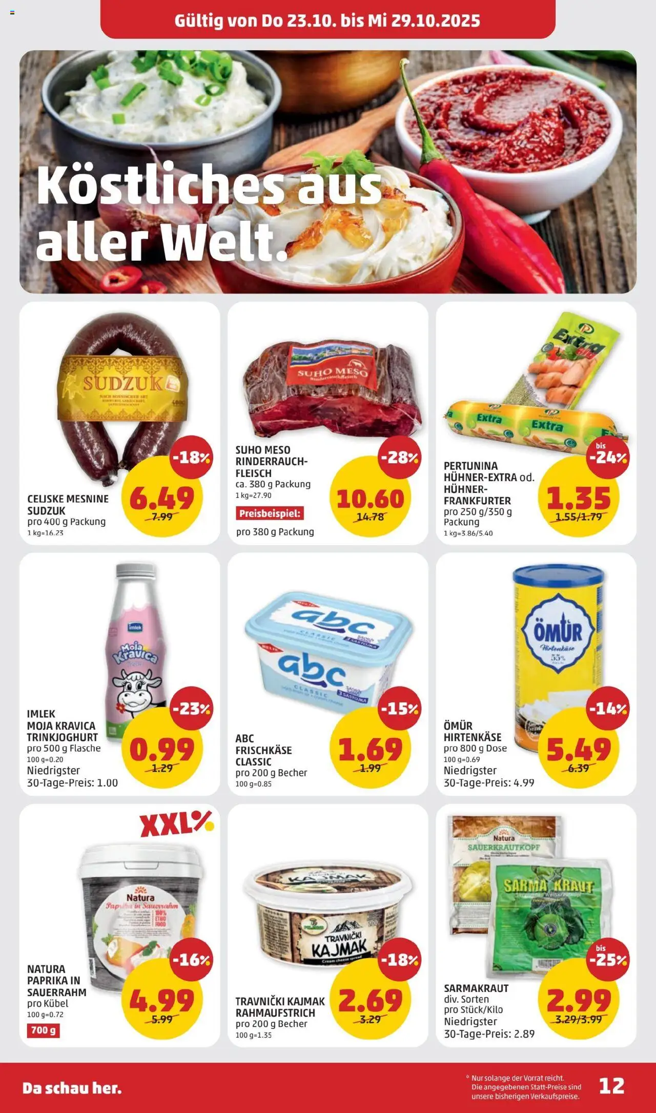 Penny Markt Flugblatt gültig ab 23.10.2025 | Seite: 12 | Produkte: Kraut, Sauerrahm