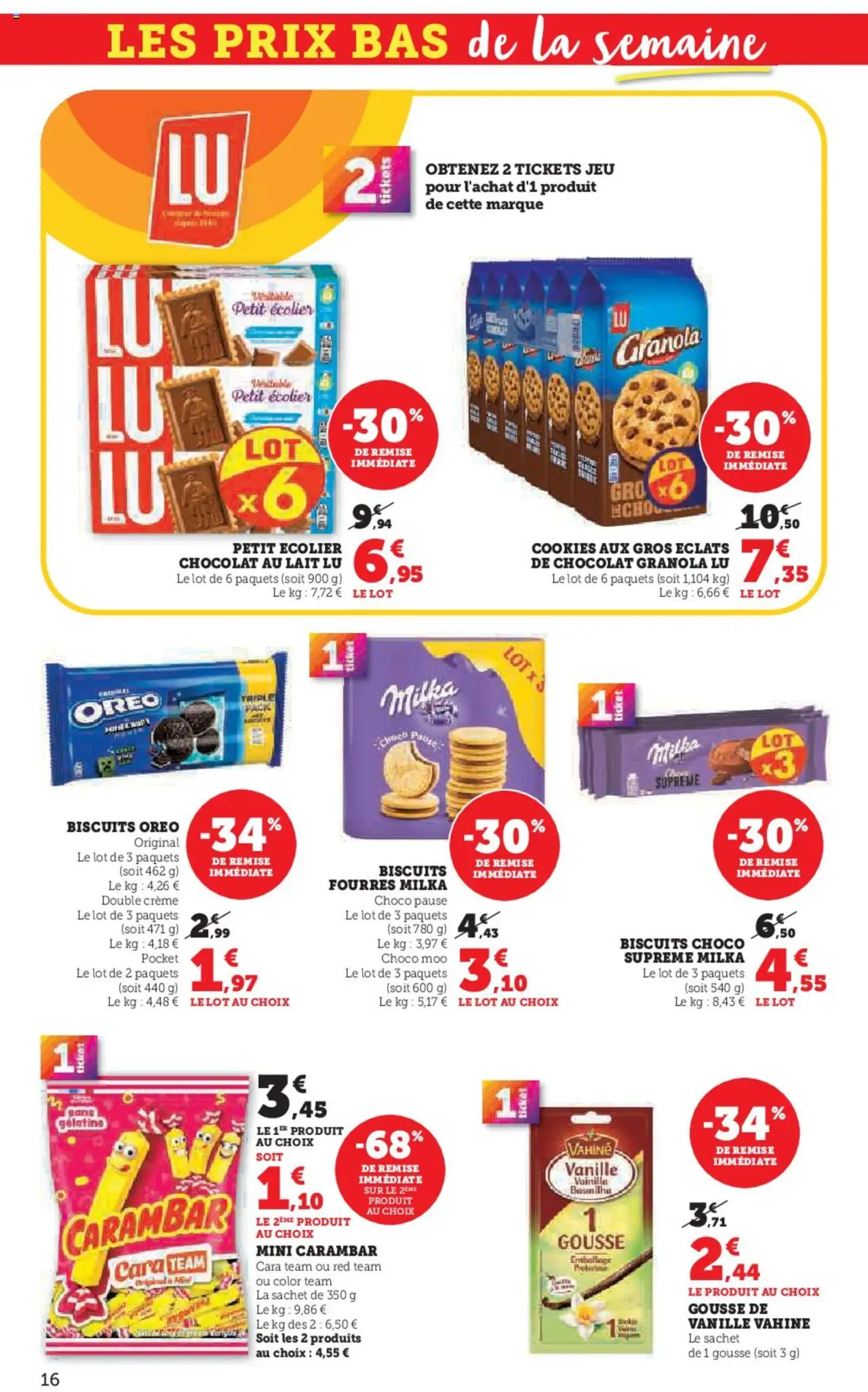{H1} | Page: 16 | Produits: Cookies, Chocolat, Crème, Biscuits