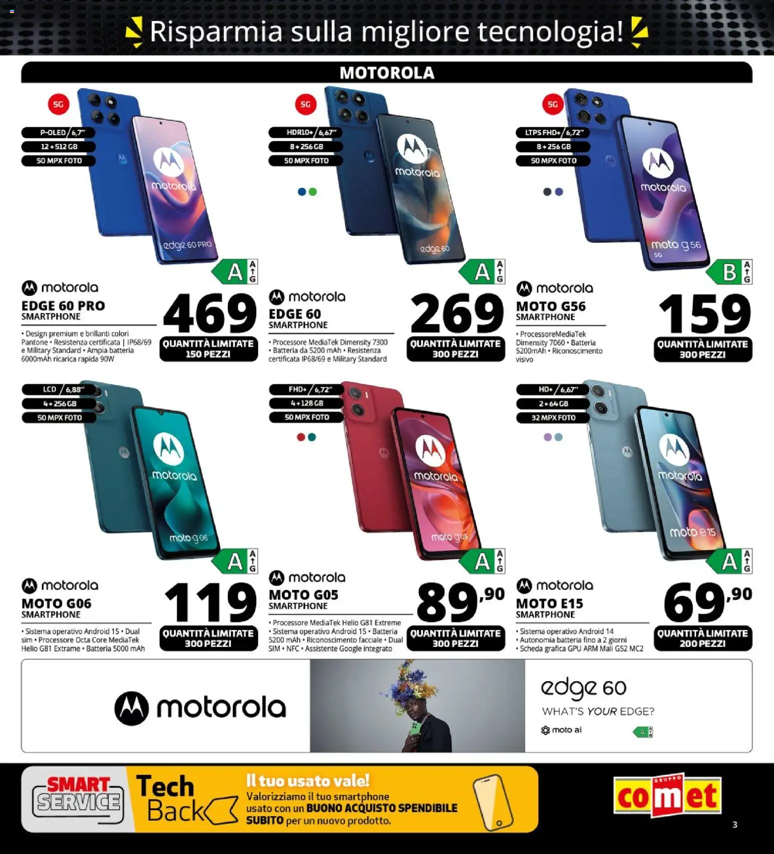 Volantino Comet del 13.11.2025 | Pagina: 3 | Prodotti: Smartphone, Batteria