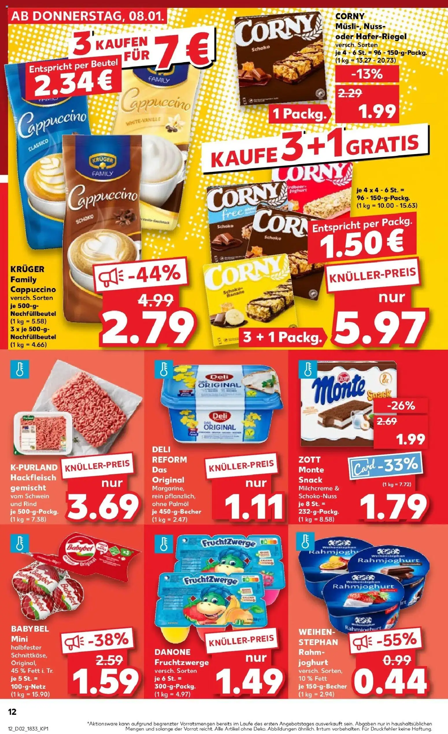 Kaufland prospekt Coesfeld	 – gültig ab 11.01.2026 | Seite: 12 | Produkte: Margarine, Joghurt, Fruchtzwerge, Hackfleisch
