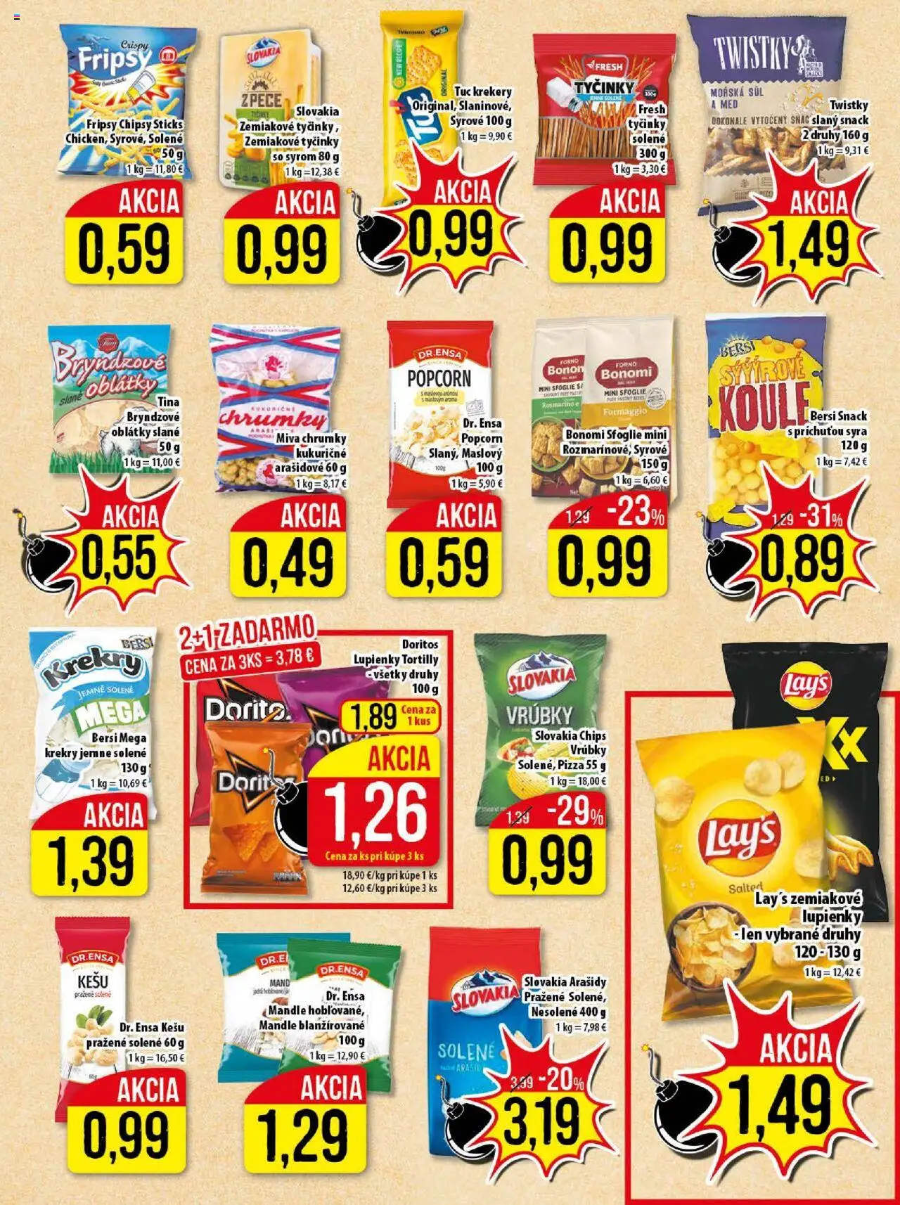 Nové Klas akcie – leták je platný od 13.10.2025 | Strana: 14 | Produkty: Pizza, Med, Arašidy, Mandle