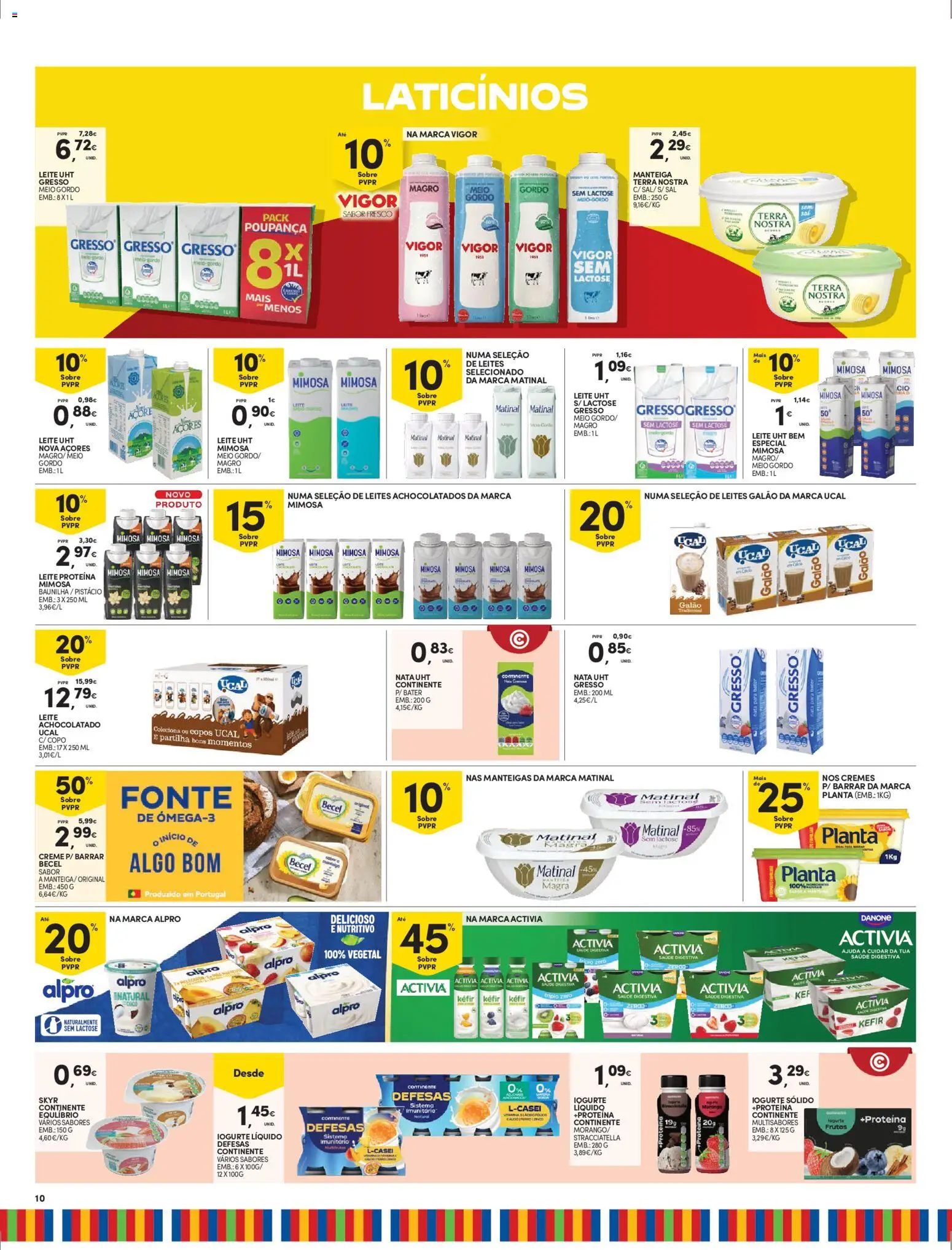 Continente Madeira │ válido de 28.04.2026 | Página: 10 | Produtos: Copos, Cálcio, Manteiga, Creme