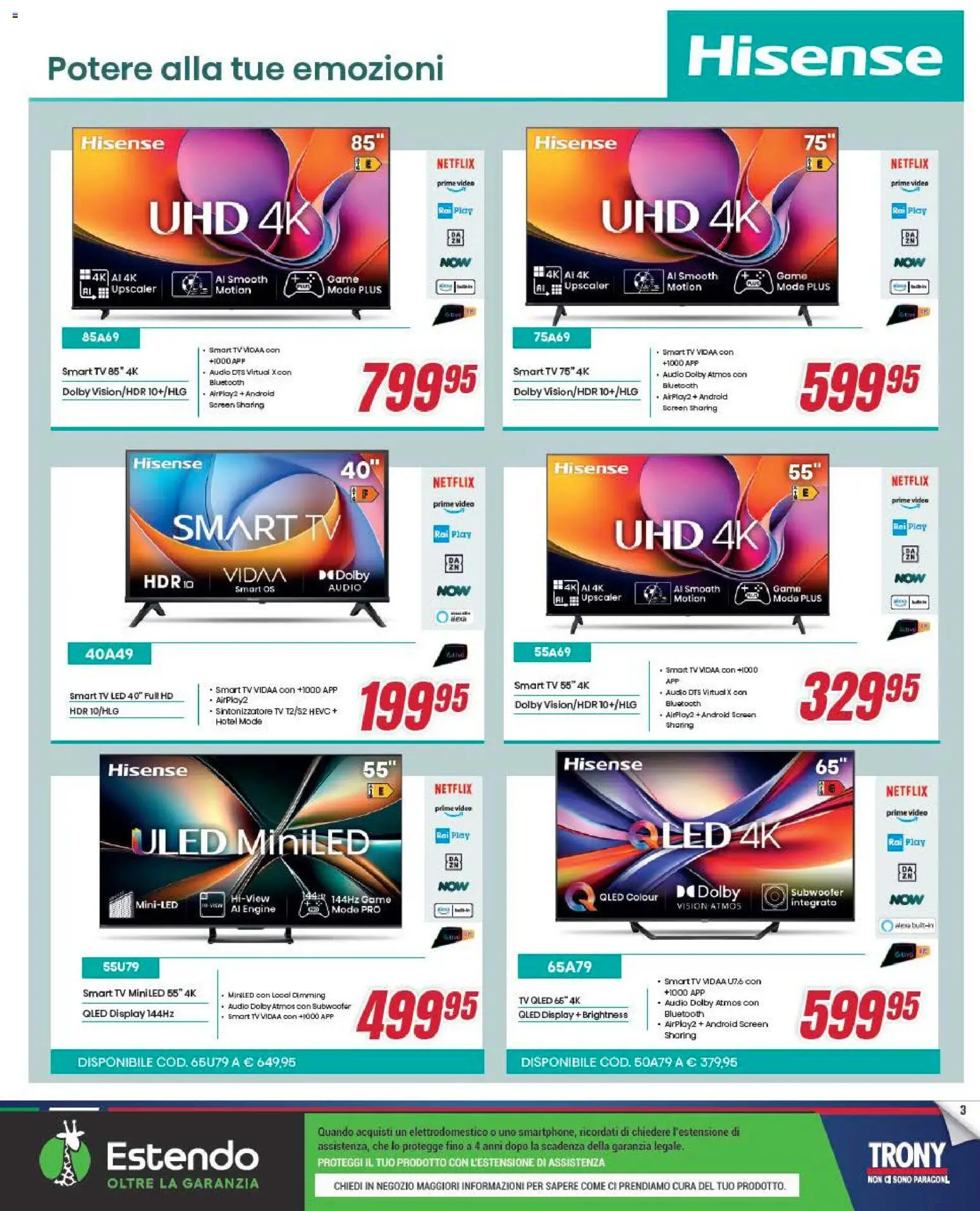 Volantino Trony del 15.01.2026 | Pagina: 3 | Prodotti: smart TV, TV, Video, Audio