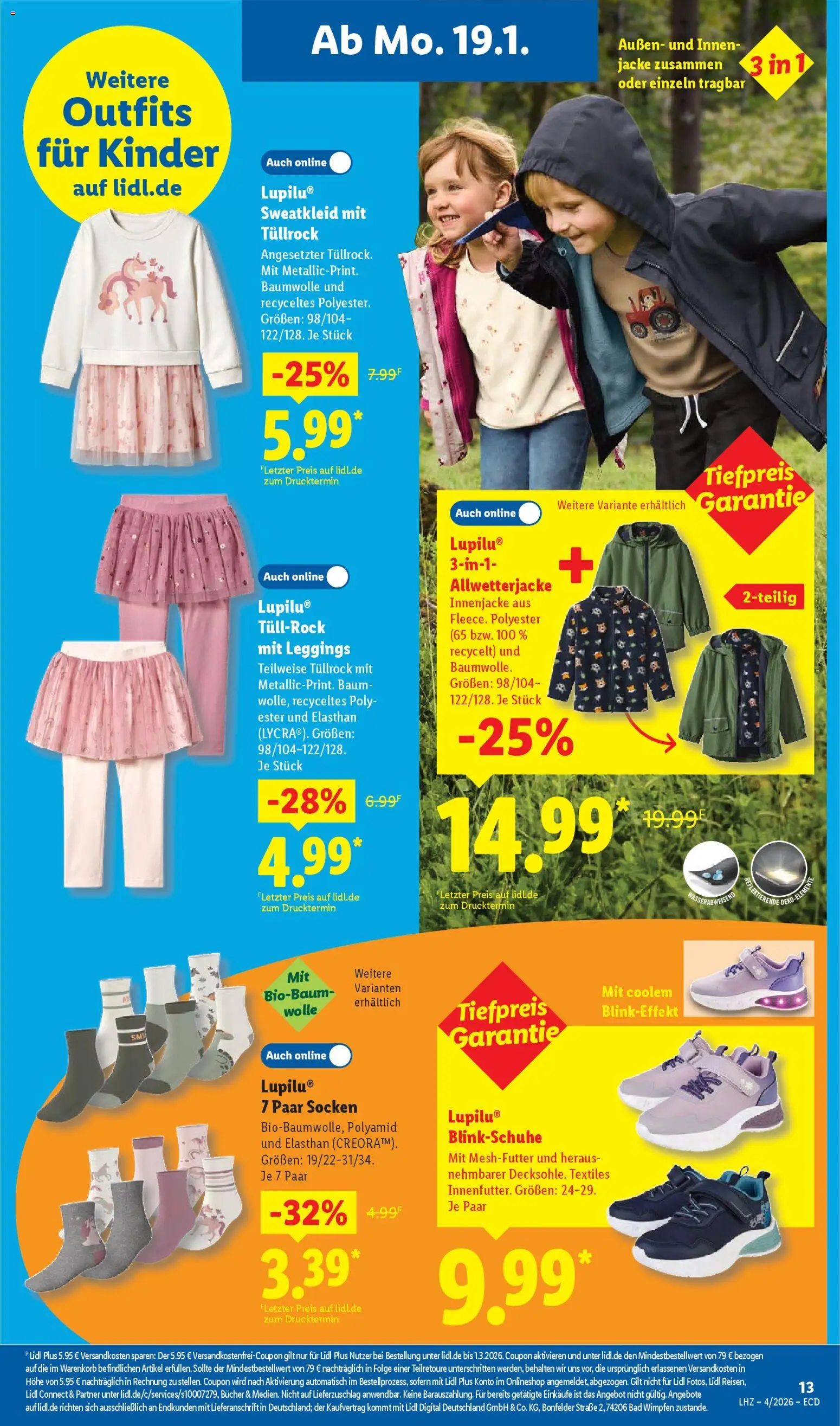 Lidl Prospekt Gladenbach – gültig ab 19.01.2026 | Seite: 23 | Produkte: Bad, Jacke, Socken, Leggings