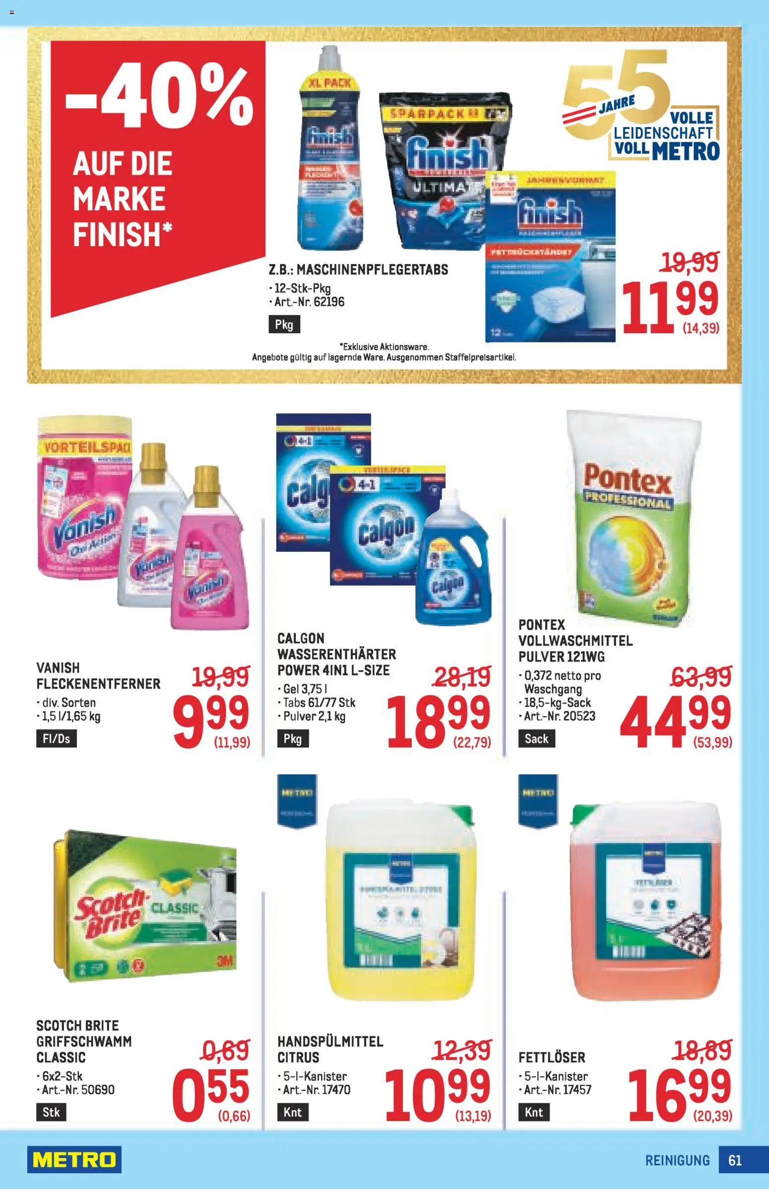 Metro Profi gültig ab 05.03.2026 | Seite: 61 | Produkte: Fleckenentferner