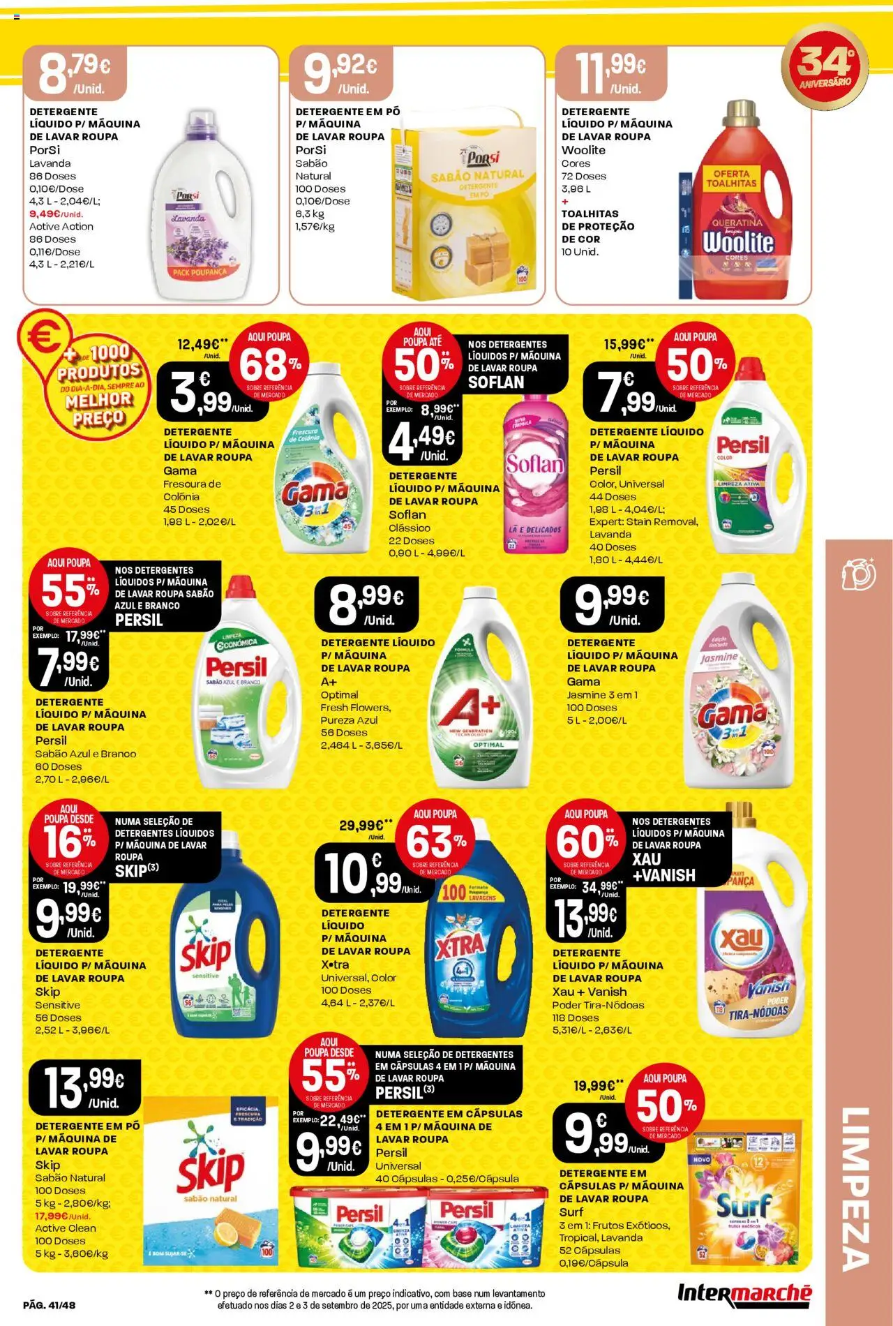 Intermarché folheto │ válido de 16.10.2025 | Página: 41 | Produtos: Máquina de lavar, Sabão, Base, Detergente