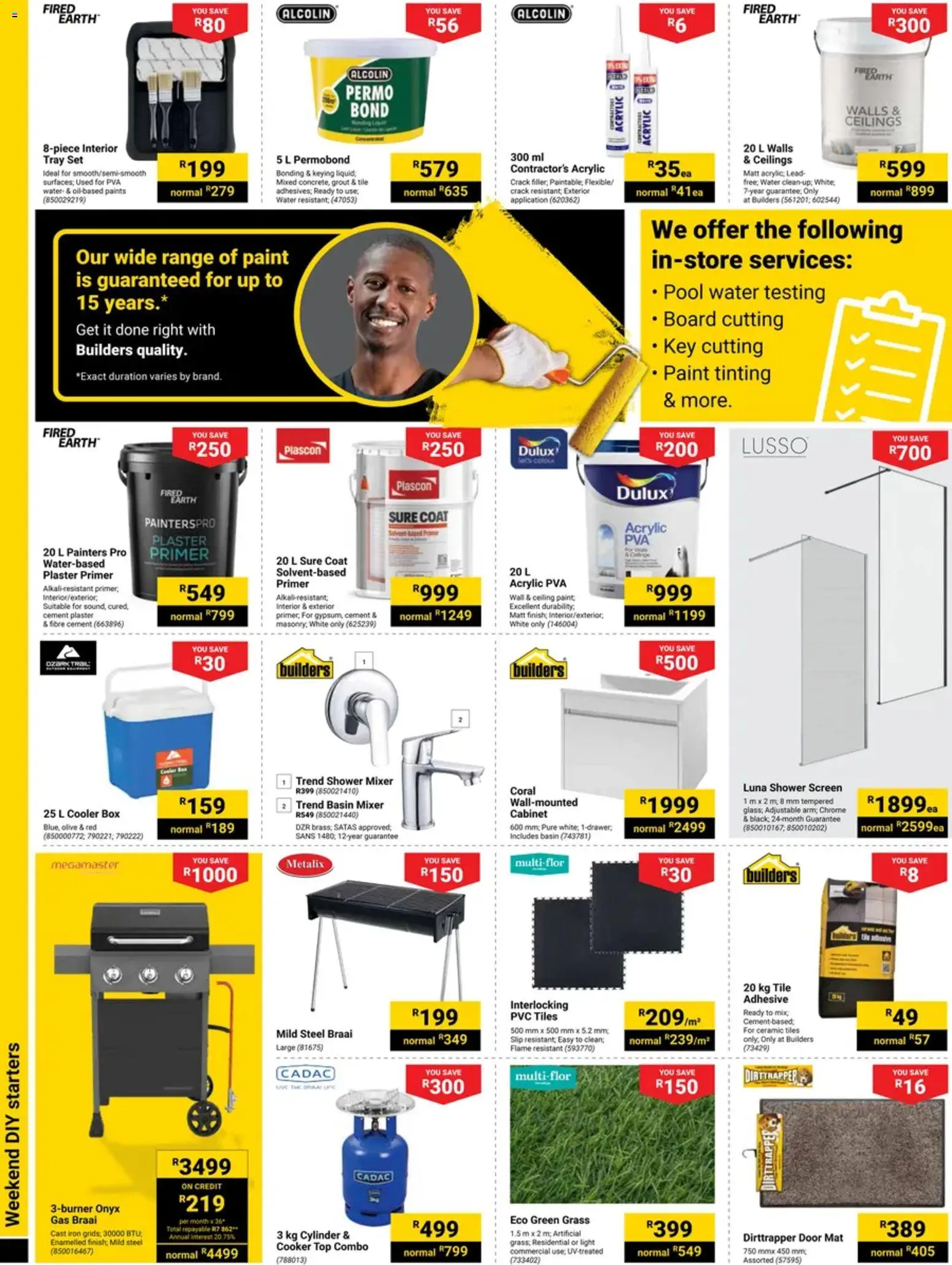New Builders catalogue – valid from 23.04.2026 | Page: 2 | Products: Cooker, Paint, Box, Water