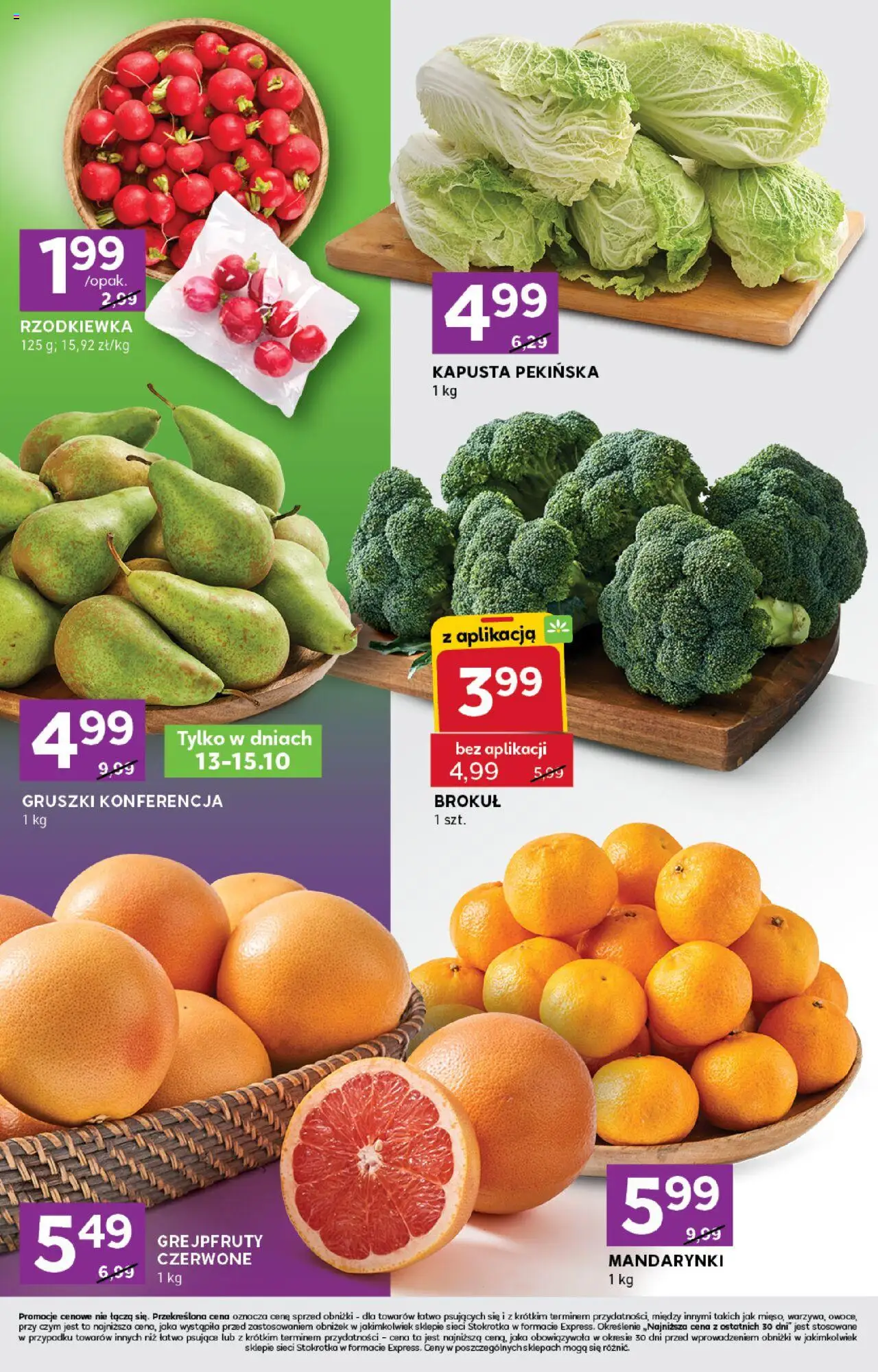 Stokrotka Gazetka - Express od 09.10.2025 | Strona: 2 | Produkty: Kapusta, Brokuł, Stokrotka, Mandarynki