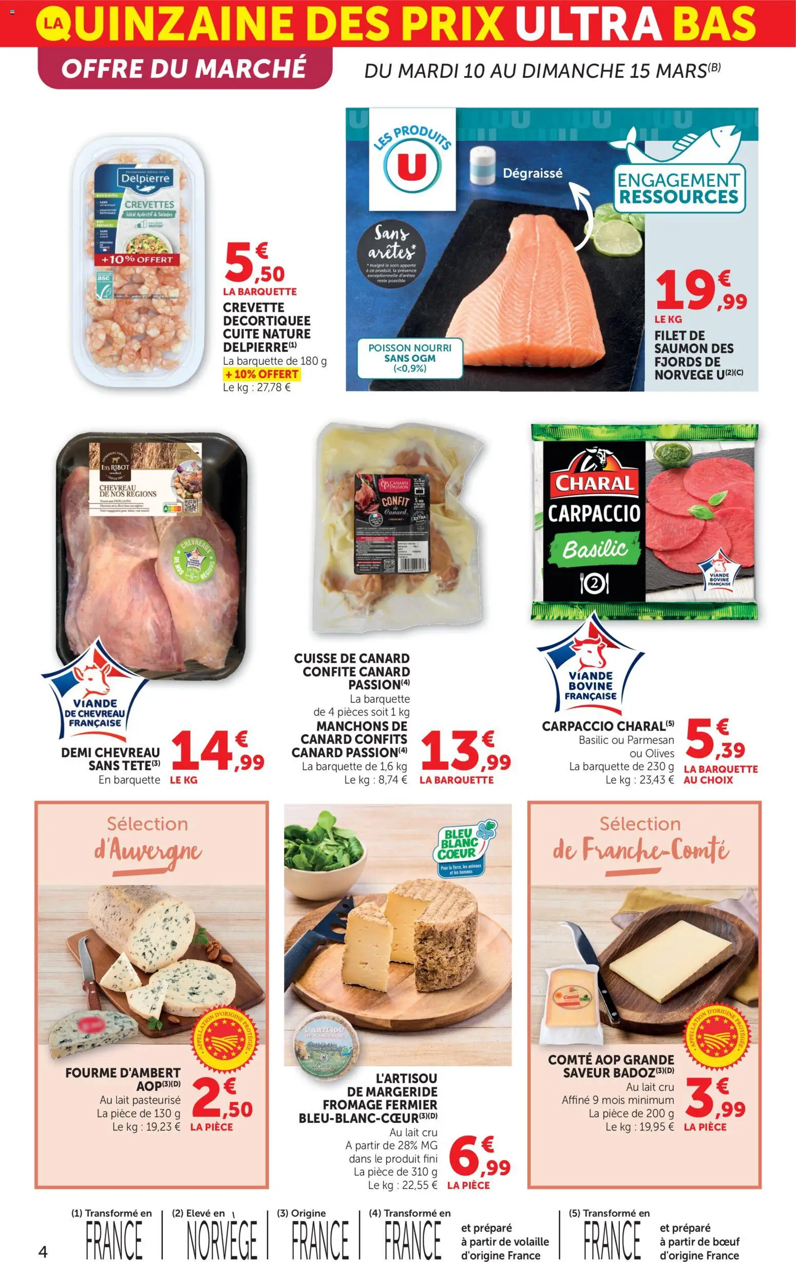 {H1} | Page: 4 | Produits: Olives, Lait, Poisson, Viande bovine