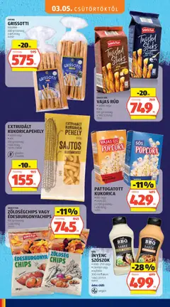 Aldi akciós újság - amely érvényes a következő dátumtól: 05.03.2026 | Oldal: 24 | Termékek: Chips, Édesburgonya, Popcorn, Kukoricapehely