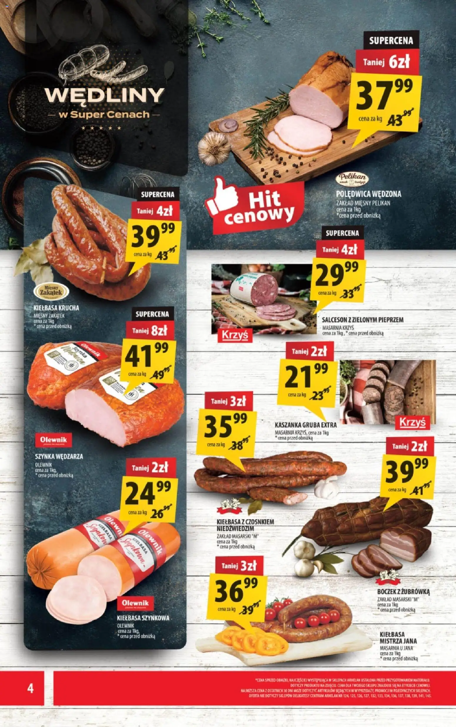 Arhelan Black Friday od 21.11.2025 | Strona: 4 | Produkty: Kiełbasa, Kaszanka, Szynka, Żubrówka