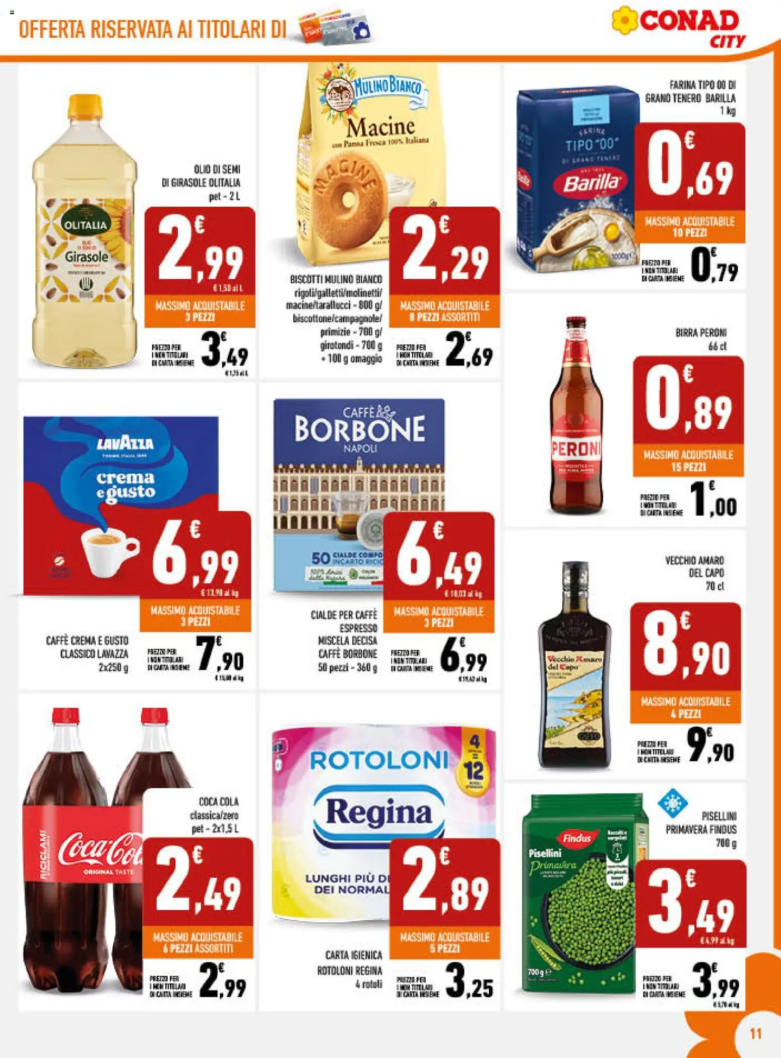 Volantino Conad del 25.03.2026 | Pagina: 11 | Prodotti: Crema, Caffè, Lavazza, Olio di semi di girasole