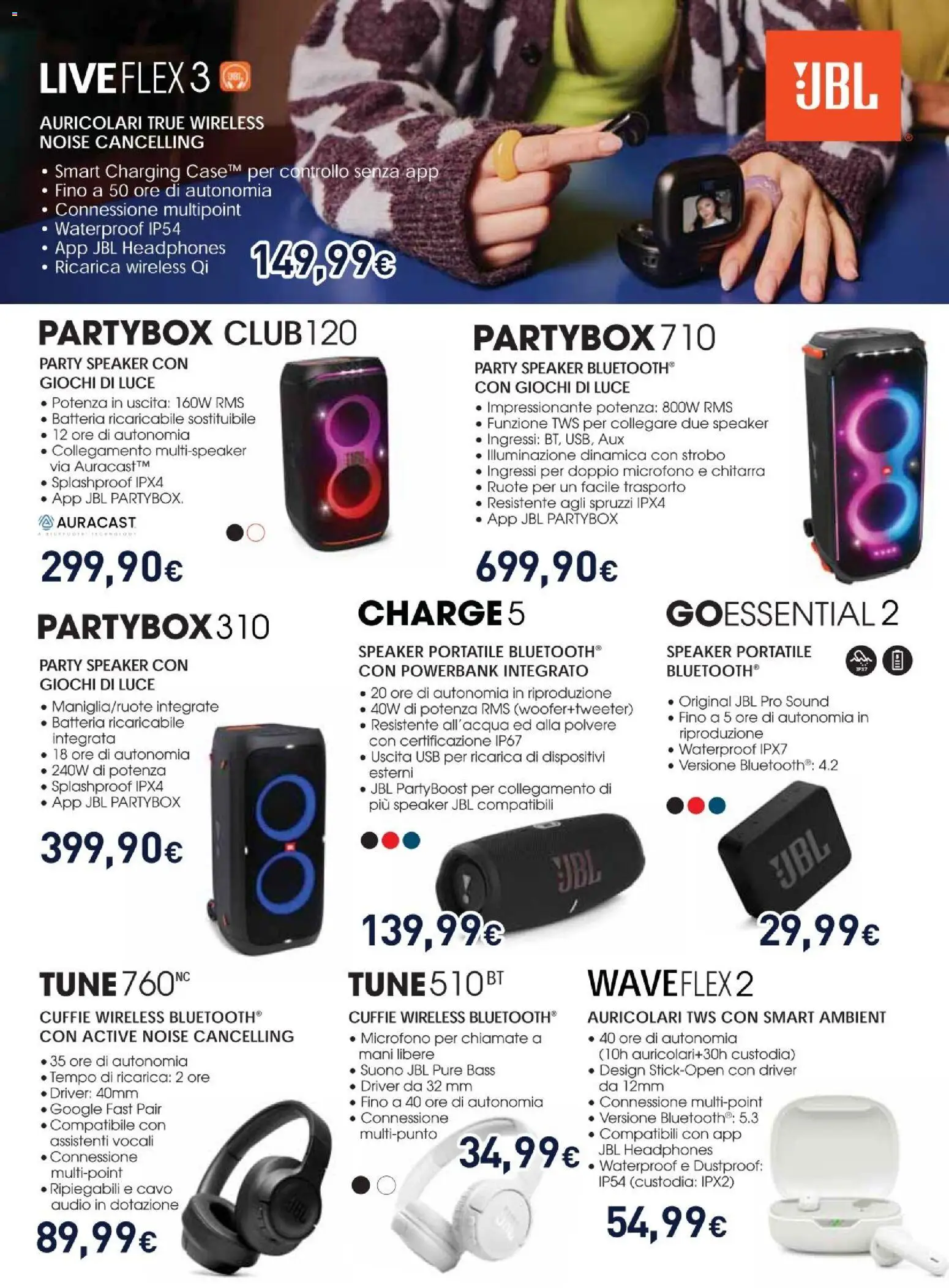 Volantino Unieuro del 13.02.2026 | Pagina: 42 | Prodotti: Audio, Cuffie, Speaker, Batteria