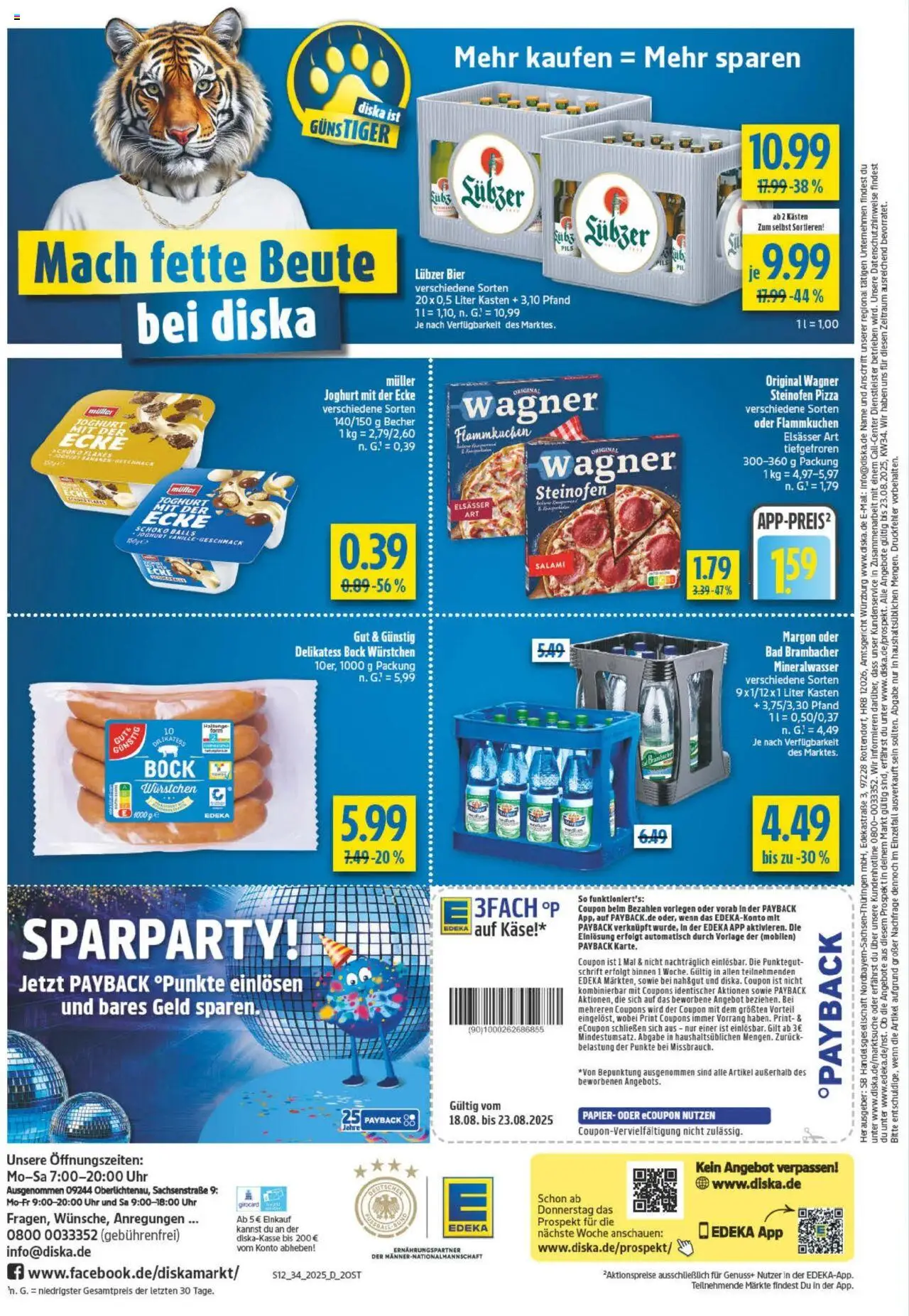 Diska - diska Angebote Sachsen-Thüringen KW34 - gültig ab dem 18.08.2025 | Seite: 12 | Produkte: Käse, Bier, Bad, Mineralwasser