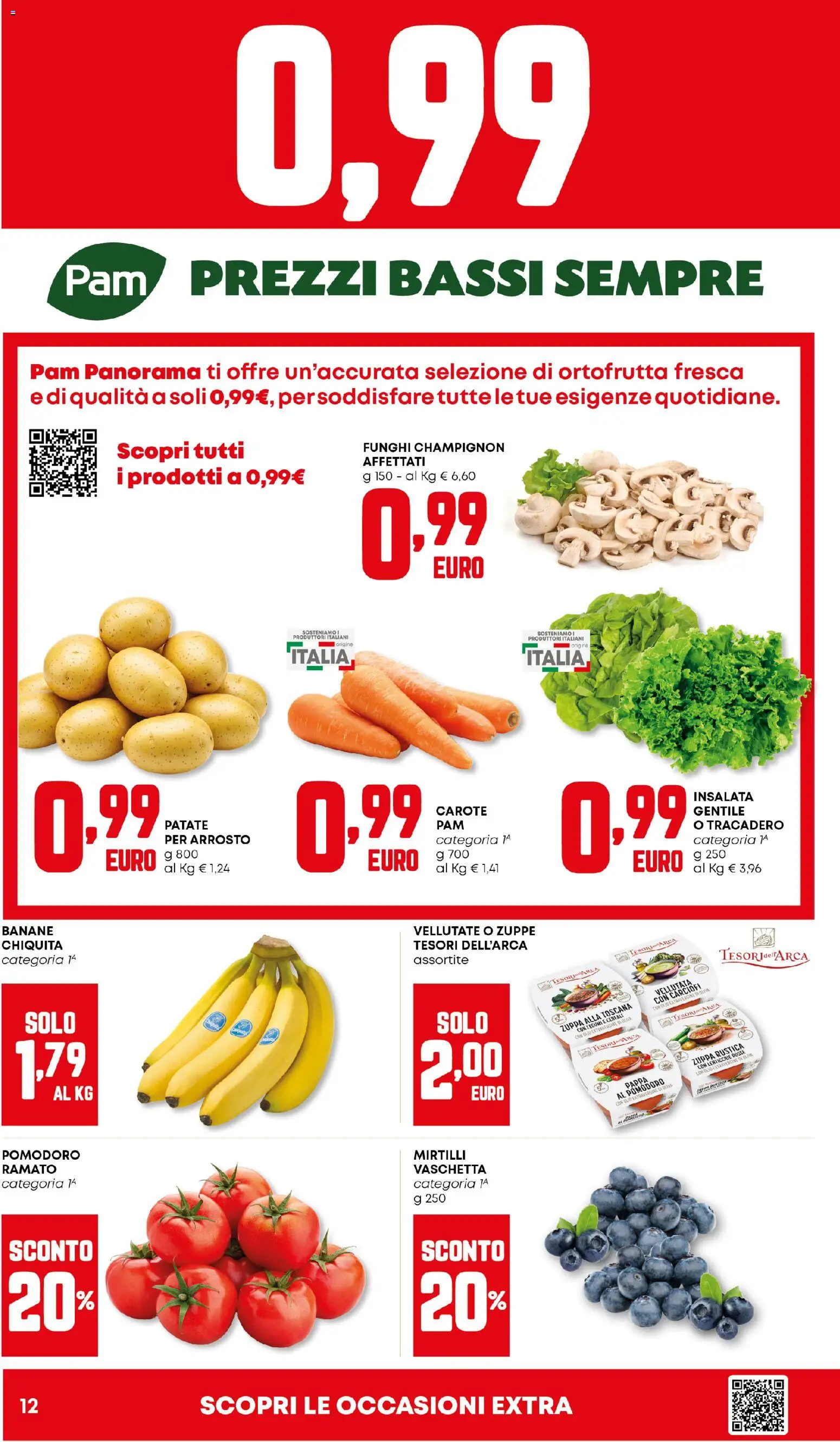 Volantino Panorama del 02.01.2026 | Pagina: 12 | Prodotti: Banane, Insalata, Patate, Mirtilli