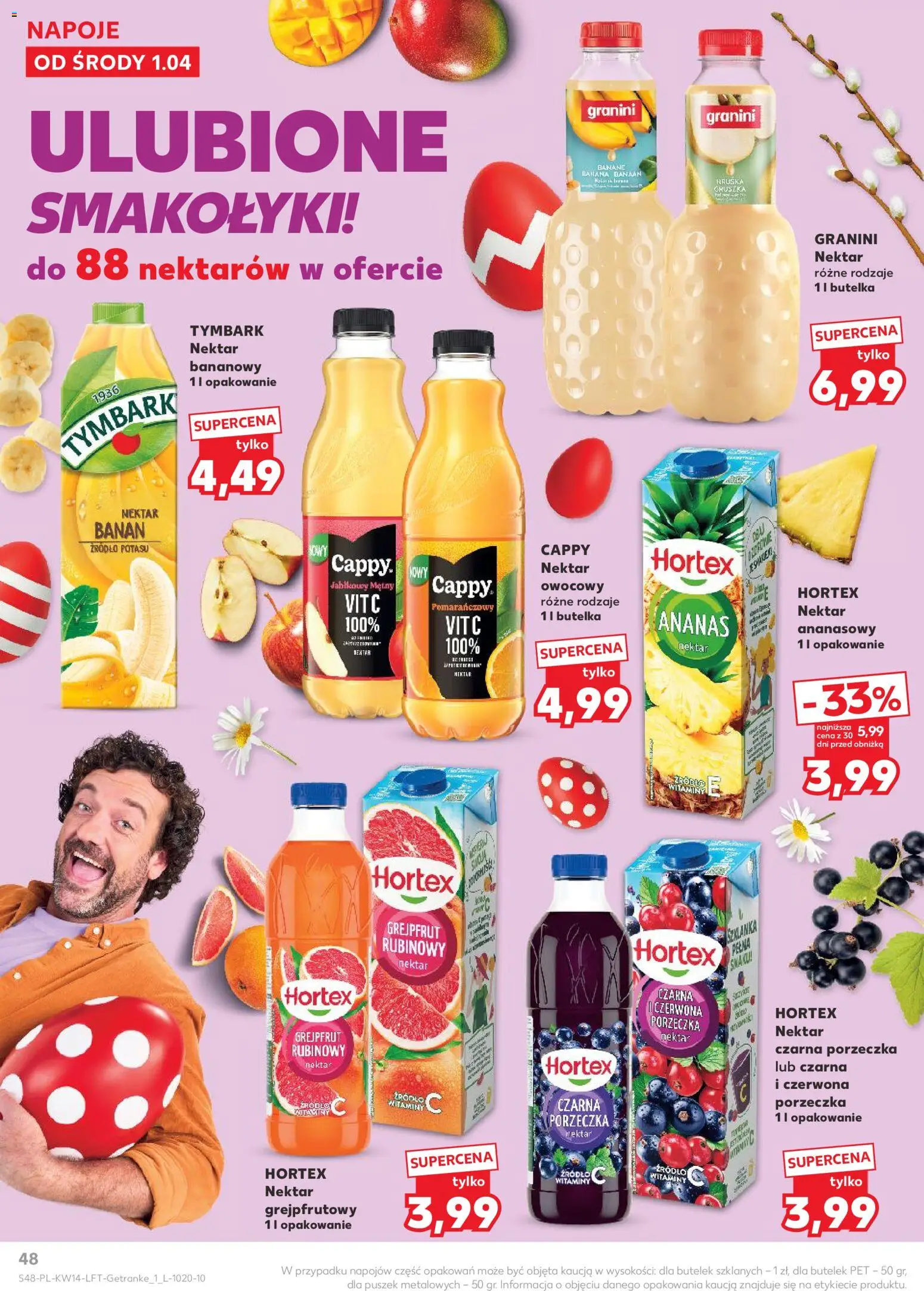 Kaufland gazetka od 01.04.2026 | Strona: 48 | Produkty: Napoje, Porzeczka, Banan, Grejpfrut
