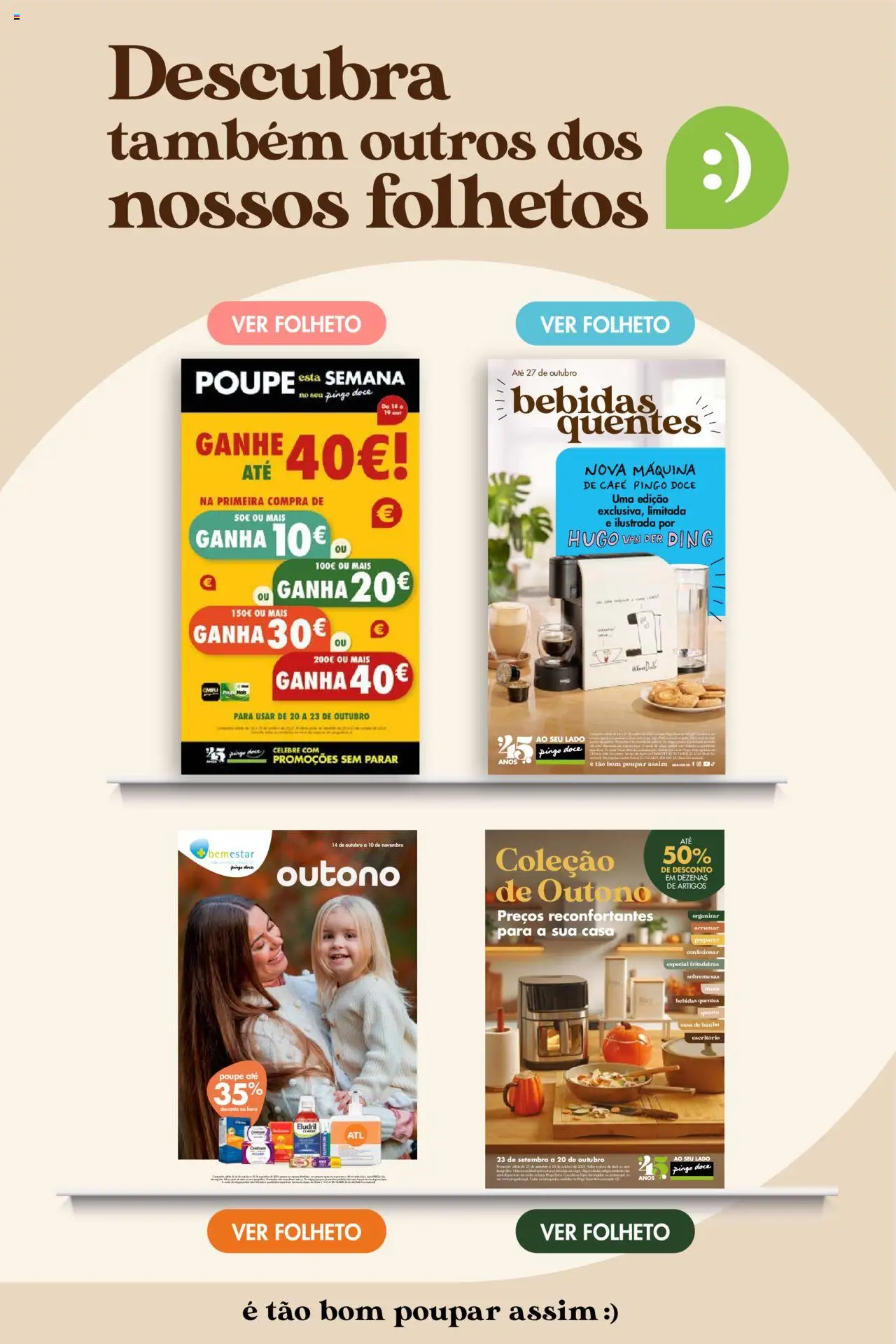 Pingo Doce Poupe este Fim de Semana │ válido de 17.10.2025 | Página: 28 | Produtos: Máquina de café, Mesa, Casa de banho, Café