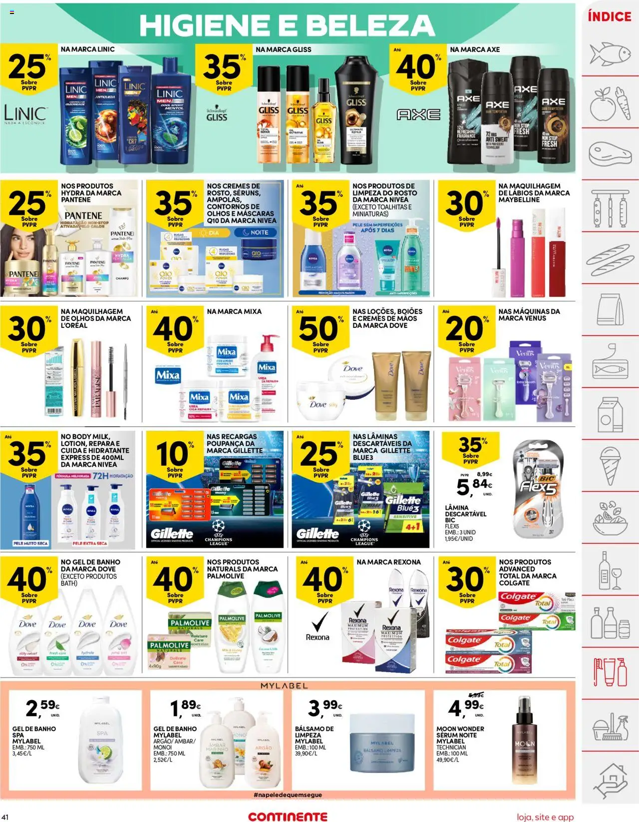 Continente folheto │ válido de 21.10.2025 | Página: 41 | Produtos: Shampoo, Maquilhagem, Gel de banho, Banho