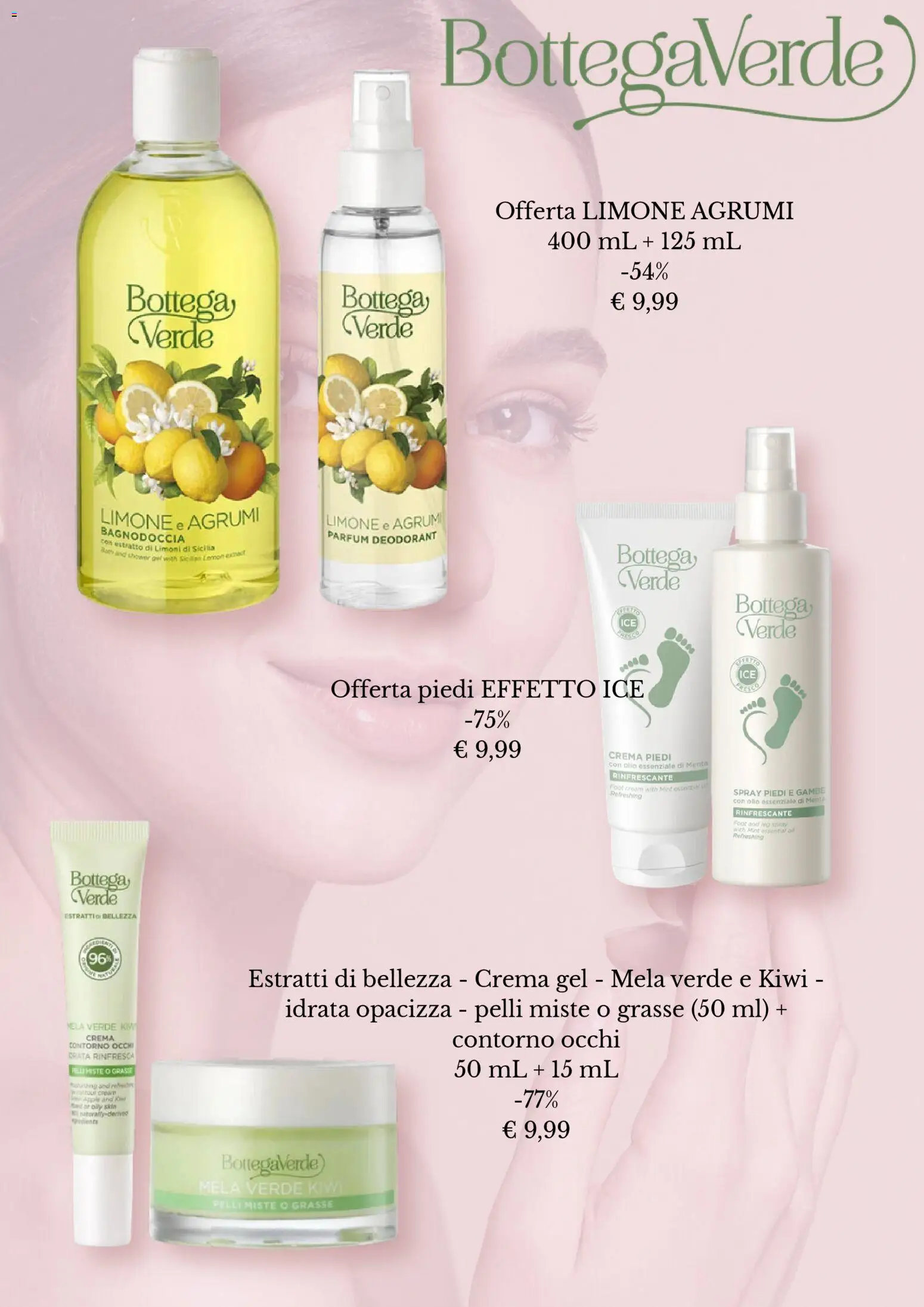 Volantino Bottega Verde del 16.03.2026 | Pagina: 3 | Prodotti: Crema piedi, Limone, Agrumi, Menta