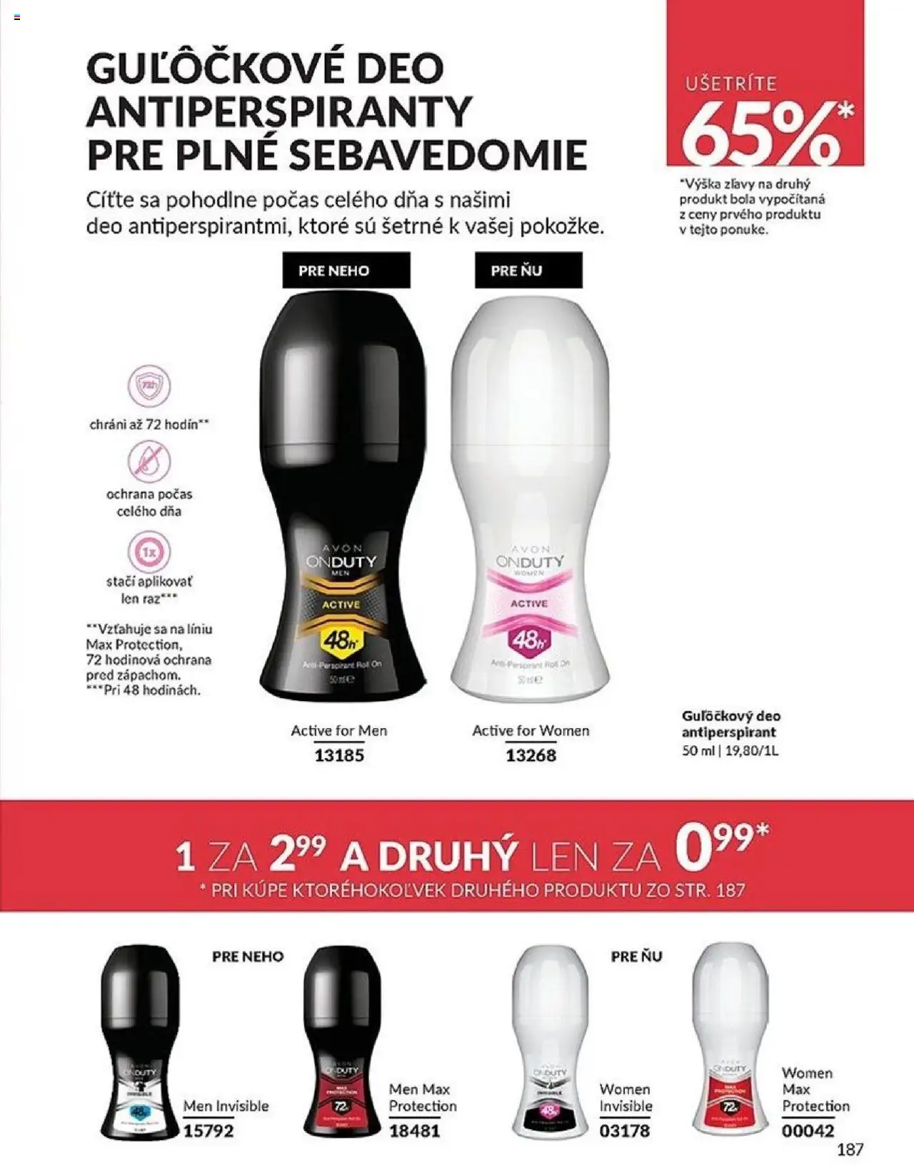 Nové Avon akcie – leták je platný od 01.10.2025 | Strana: 187 | Produkty: Antiperspirant