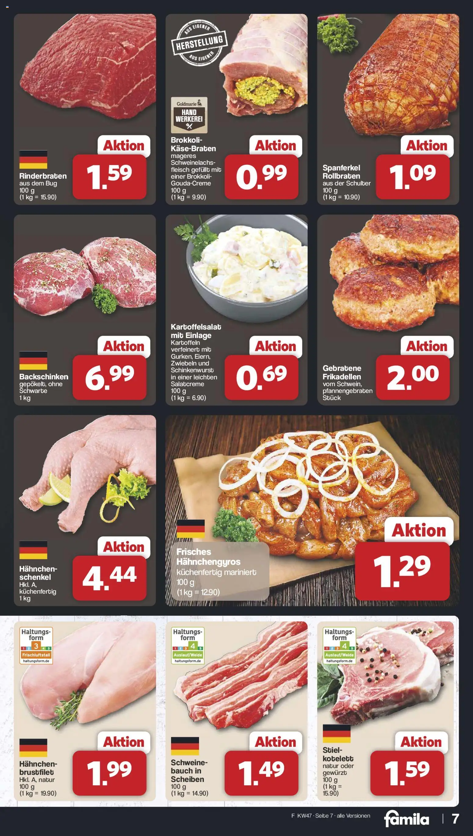 Famila Nordwest - Black Friday – gültig ab 17.11.2025 | Seite: 7 | Produkte: Rinderbraten, Hahnchen, Brokkoli, Fleisch