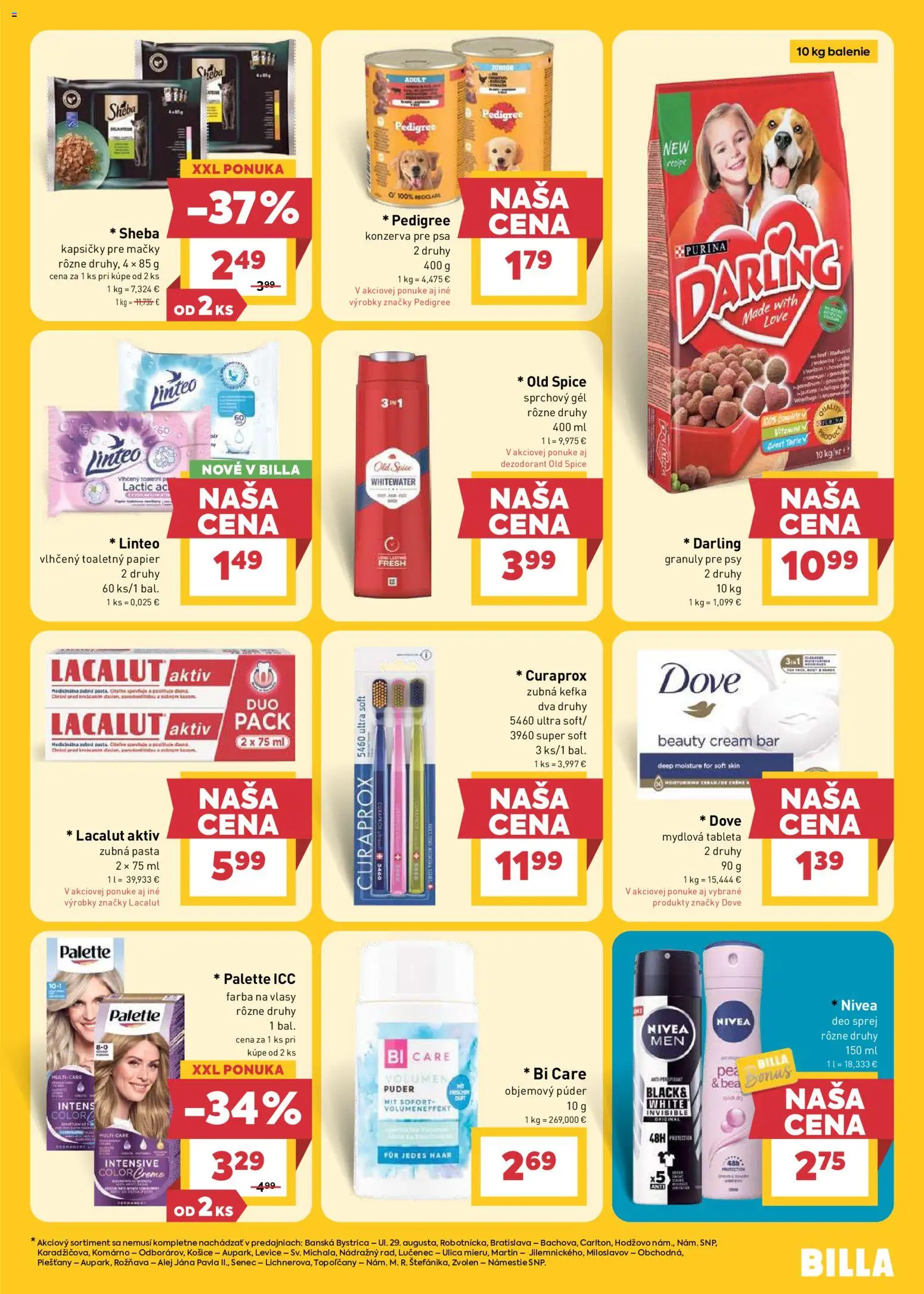 Nové Billa akcie – leták je platný od 15.04.2026 | Strana: 23 | Produkty: Zubná kefka, Nivea, Toaletný papier, Dezodorant