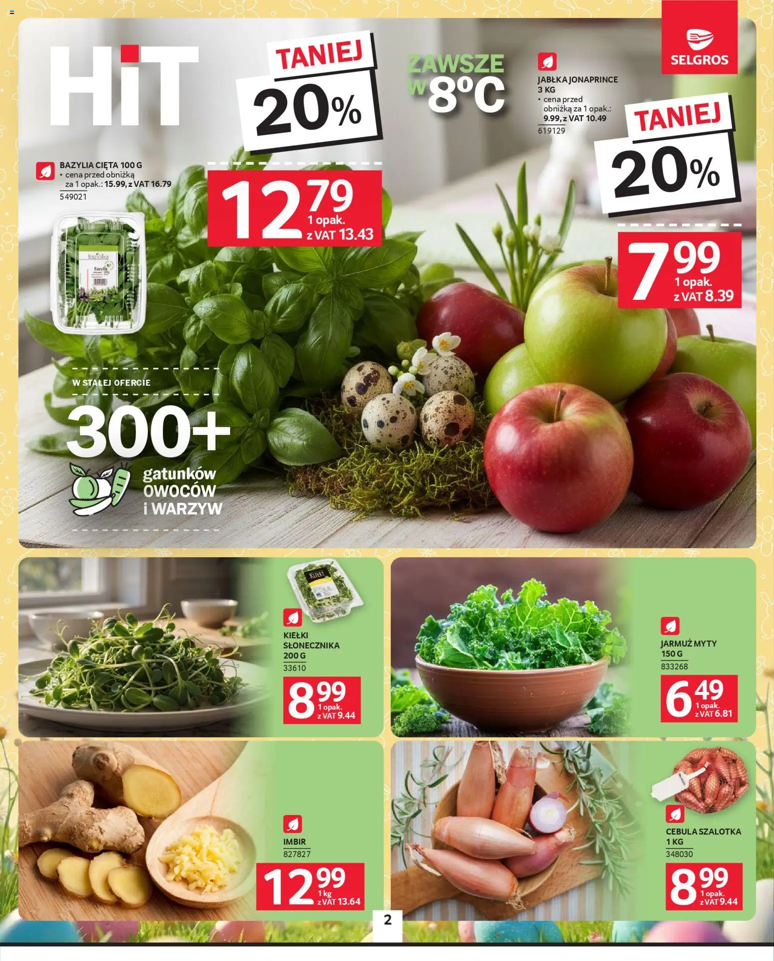 Selgros cash&carry gazetka od 19.03.2026 | Strona: 2 | Produkty: Imbir, Cebula szalotka, Bazylia, Jarmuż