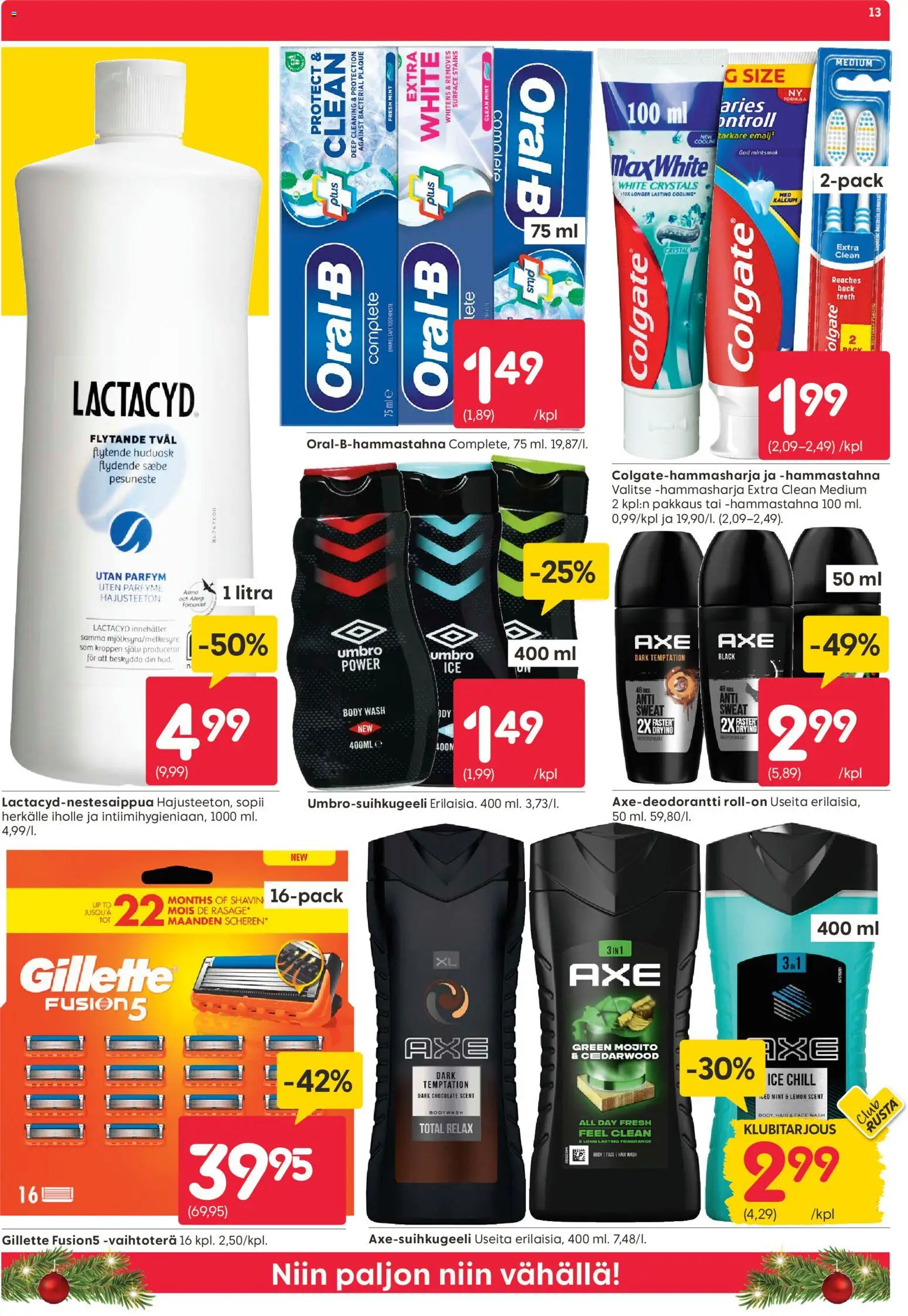 Rusta tarjoukset – voimassa 24.12.2025 alkaen | Sivu: 13 | Tuotteet: Hammastahna, Hammasharja, Pesuneste