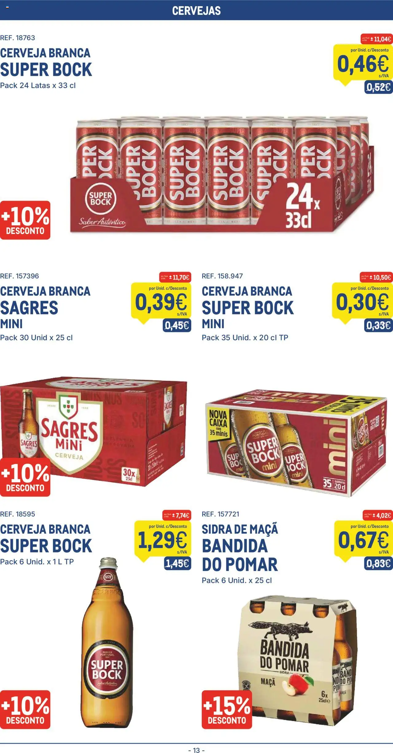 Makro folheto │ válido de 22.07.2025 | Página: 13 | Produtos: Super bock, Caixa, Maça, Cerveja