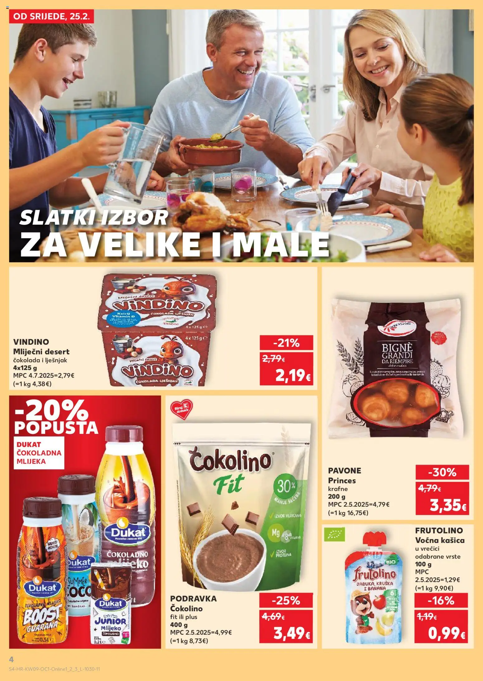 Kaufland katalog | vrijedi od 25.02.2026 | Stranica: 4 | Proizvodi: Čokolada, Podravka, Kruška, Čokolino