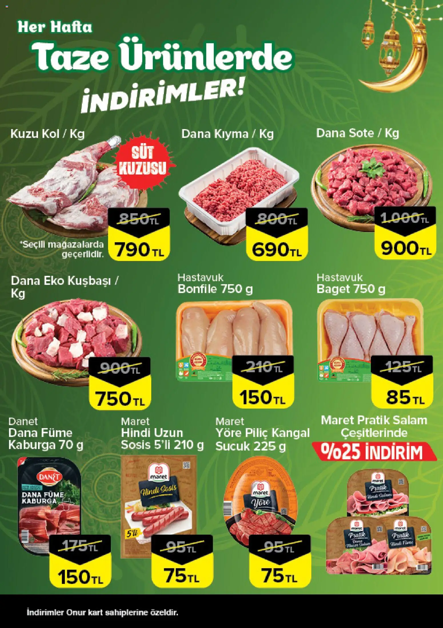 Onur Market Taze Ürünlerde İndirimler - Bursa - 19.02.2026 tarihinden itibaren geçerlidir | Sayfa: 2 | Ürünler: Salam, Piliç, Dana füme, Sucuk