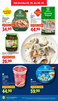 Náhled letáku Okurky ve sladkokyselém nálevu, 720 ml, 1 kg = 74,72 Kč/PP od 23.10.2025 | Strana: 16
